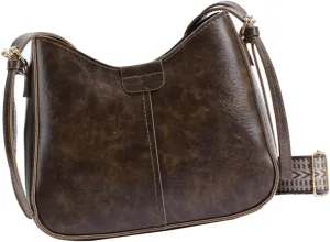 Fashion Crossbody Bags For Women PU Leather Shoulder Purse Handbags Satchel Purse With Wide Strap For Shopping And Work
