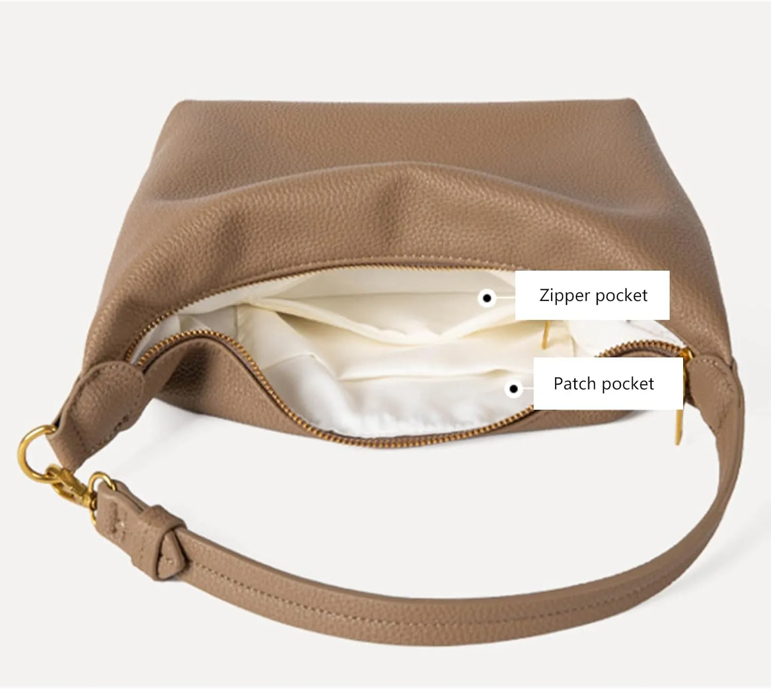 Fashionable Bucket Bag for Women and Girls PU Leather Shoulder Purse Armpit Handbag Winter Underarm Bags