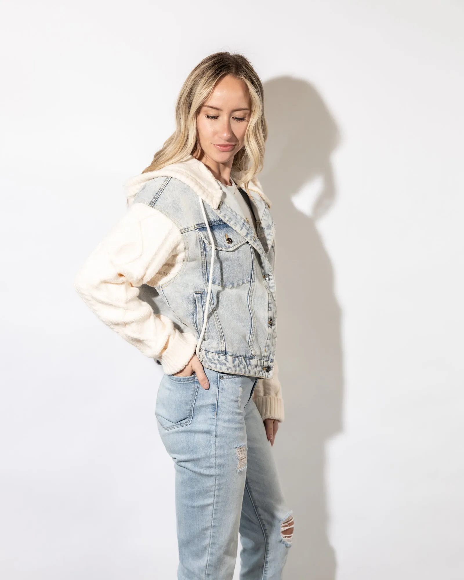 Fia Denim Sweater Jacket