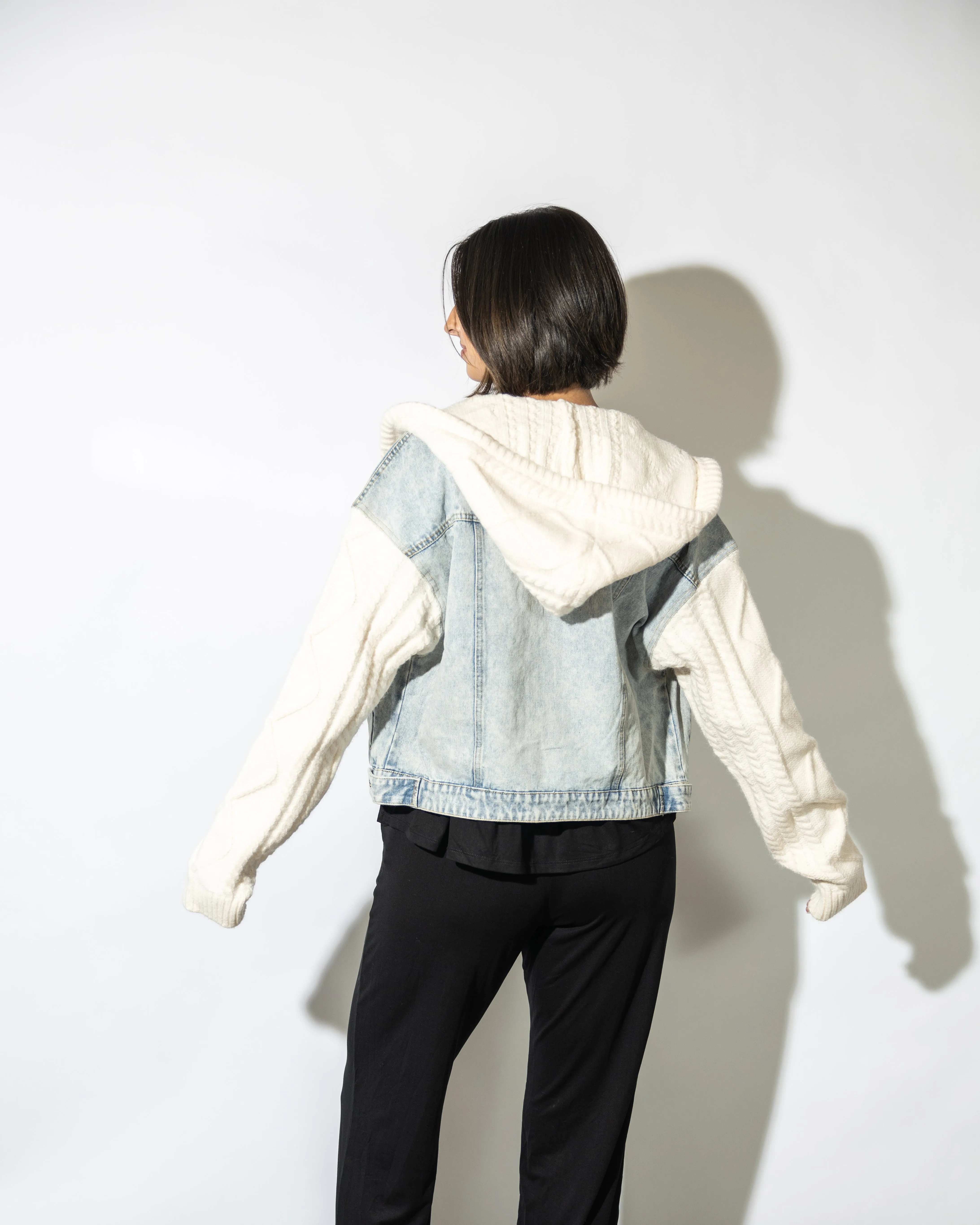 Fia Denim Sweater Jacket