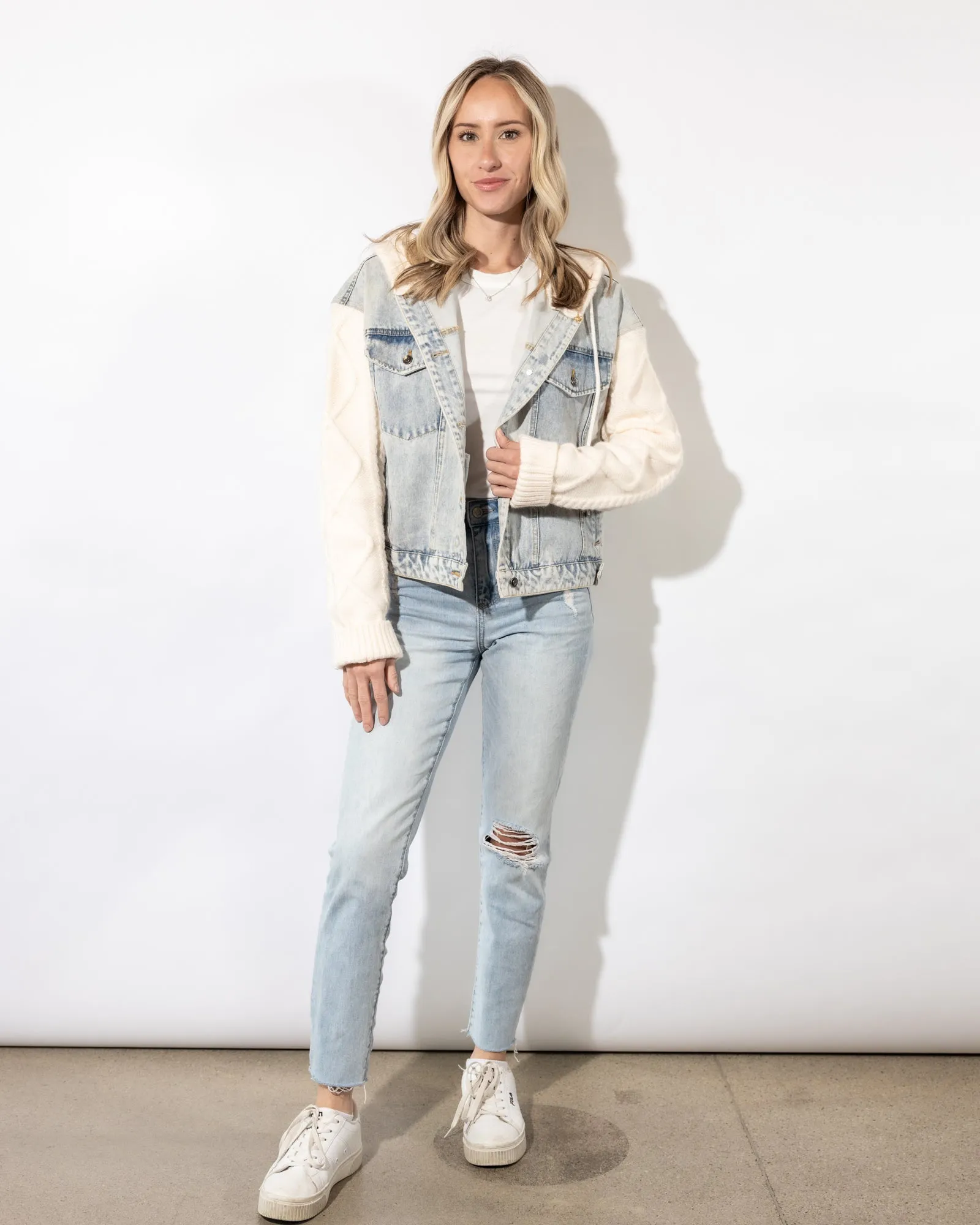 Fia Denim Sweater Jacket