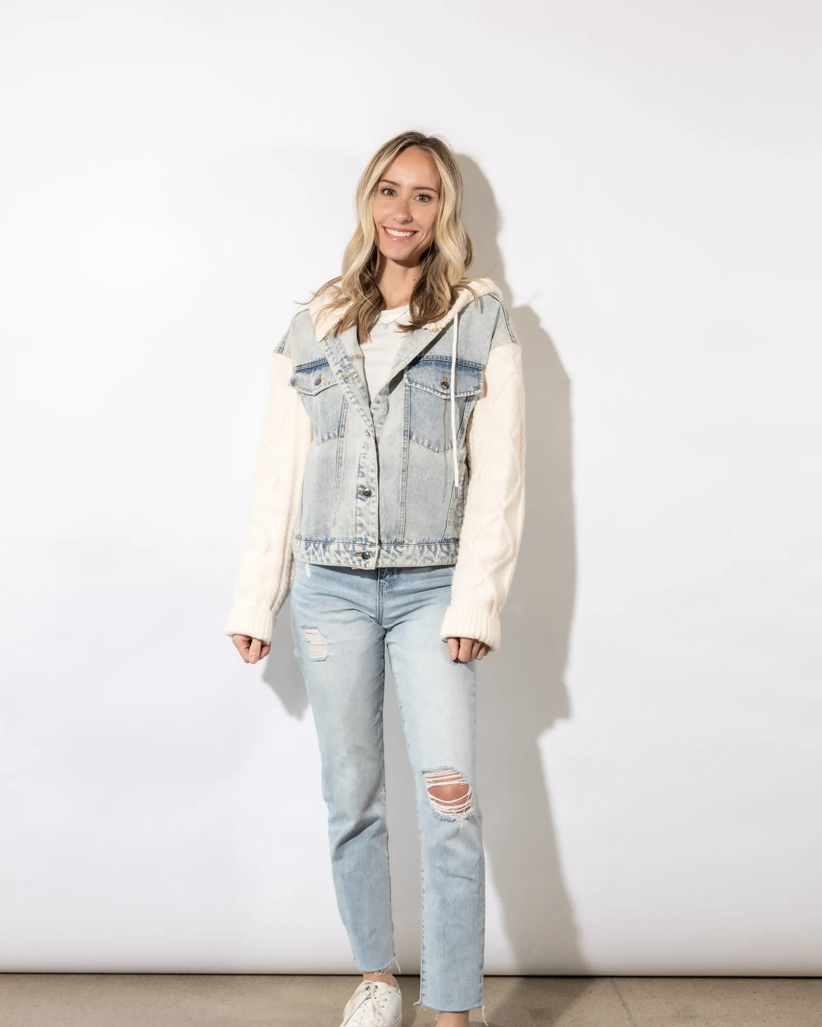 Fia Denim Sweater Jacket