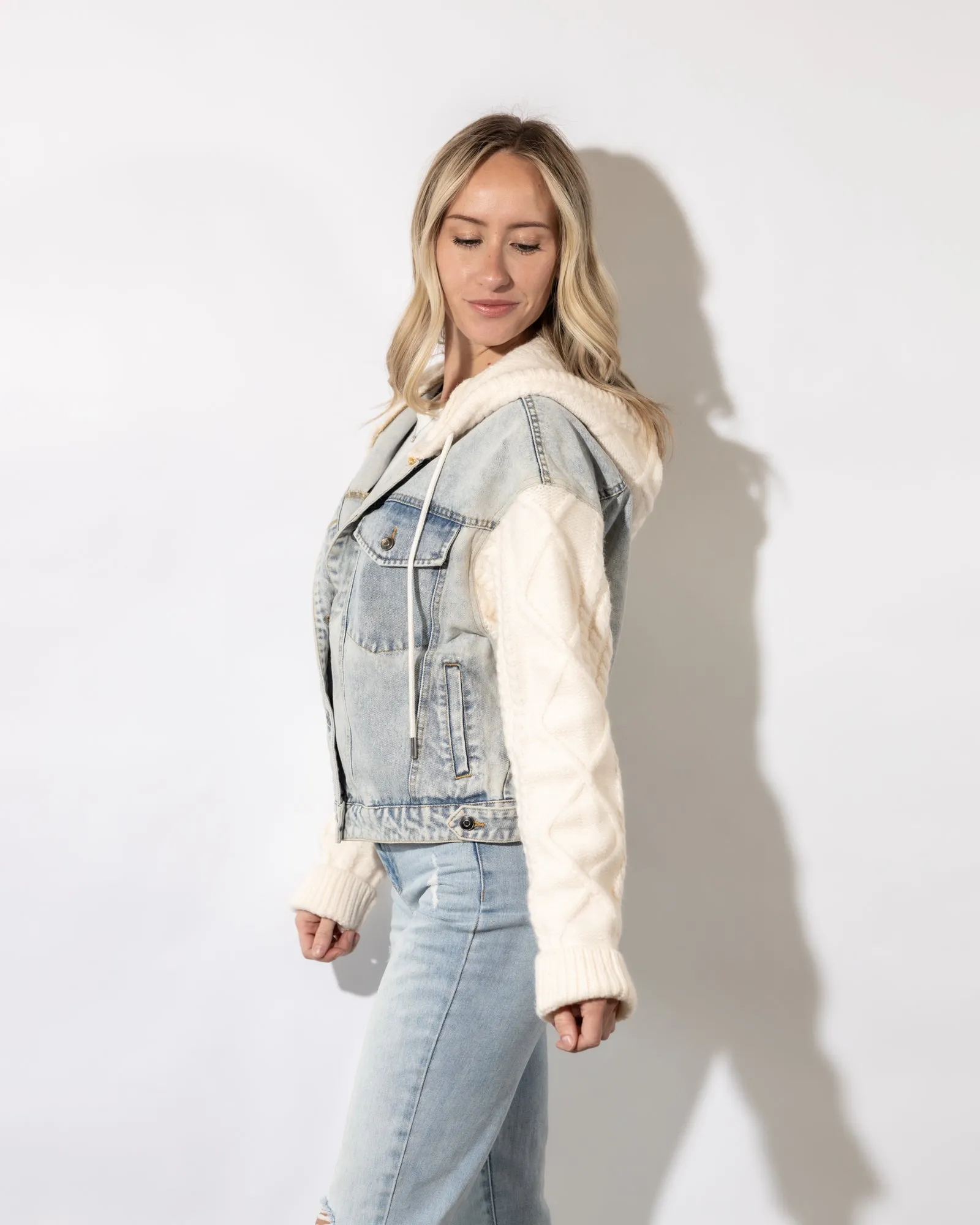 Fia Denim Sweater Jacket