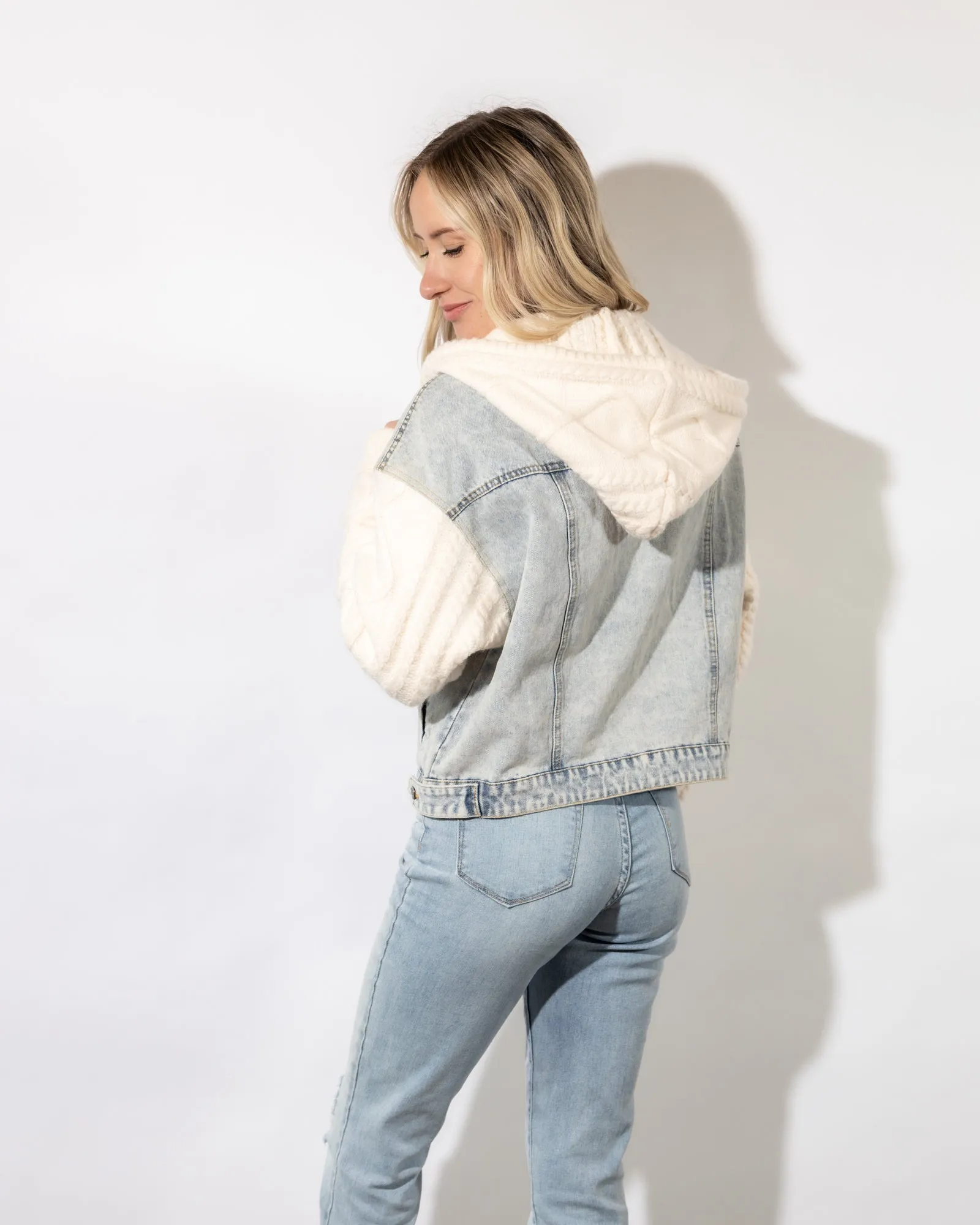 Fia Denim Sweater Jacket