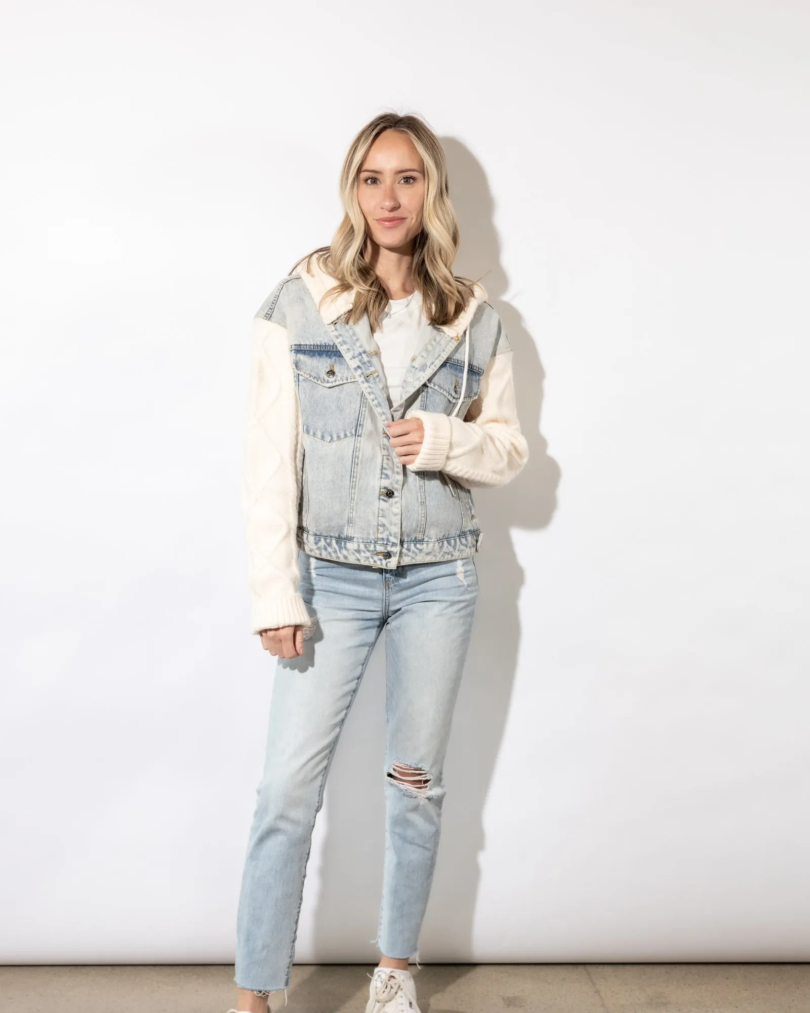 Fia Denim Sweater Jacket