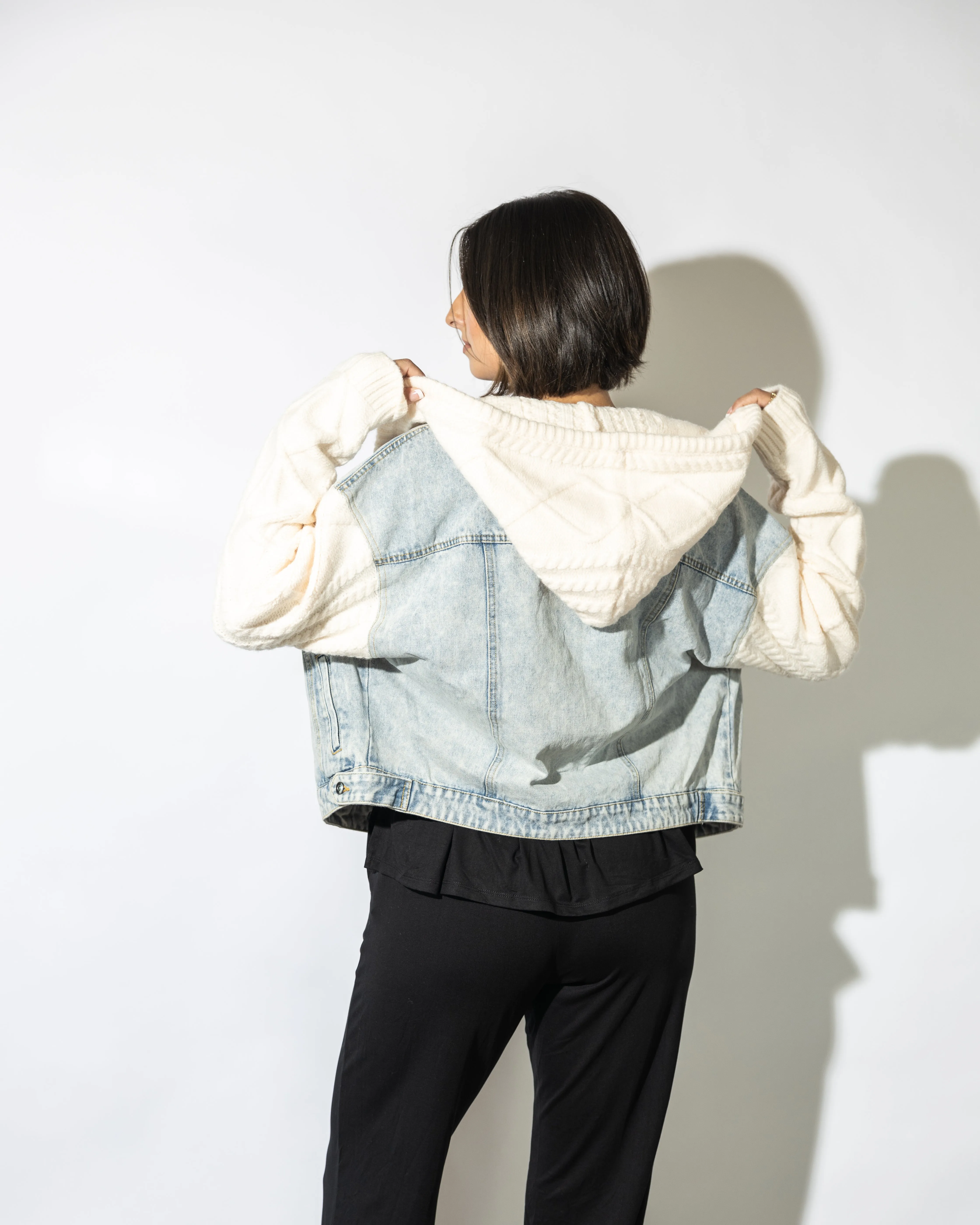 Fia Denim Sweater Jacket