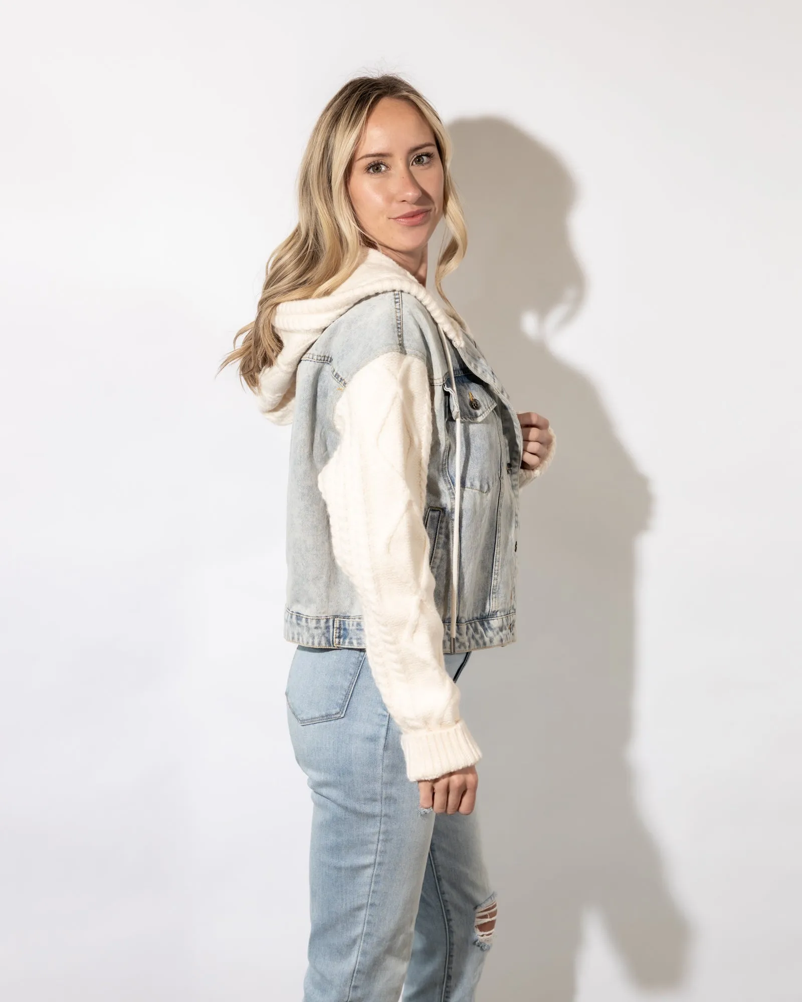 Fia Denim Sweater Jacket