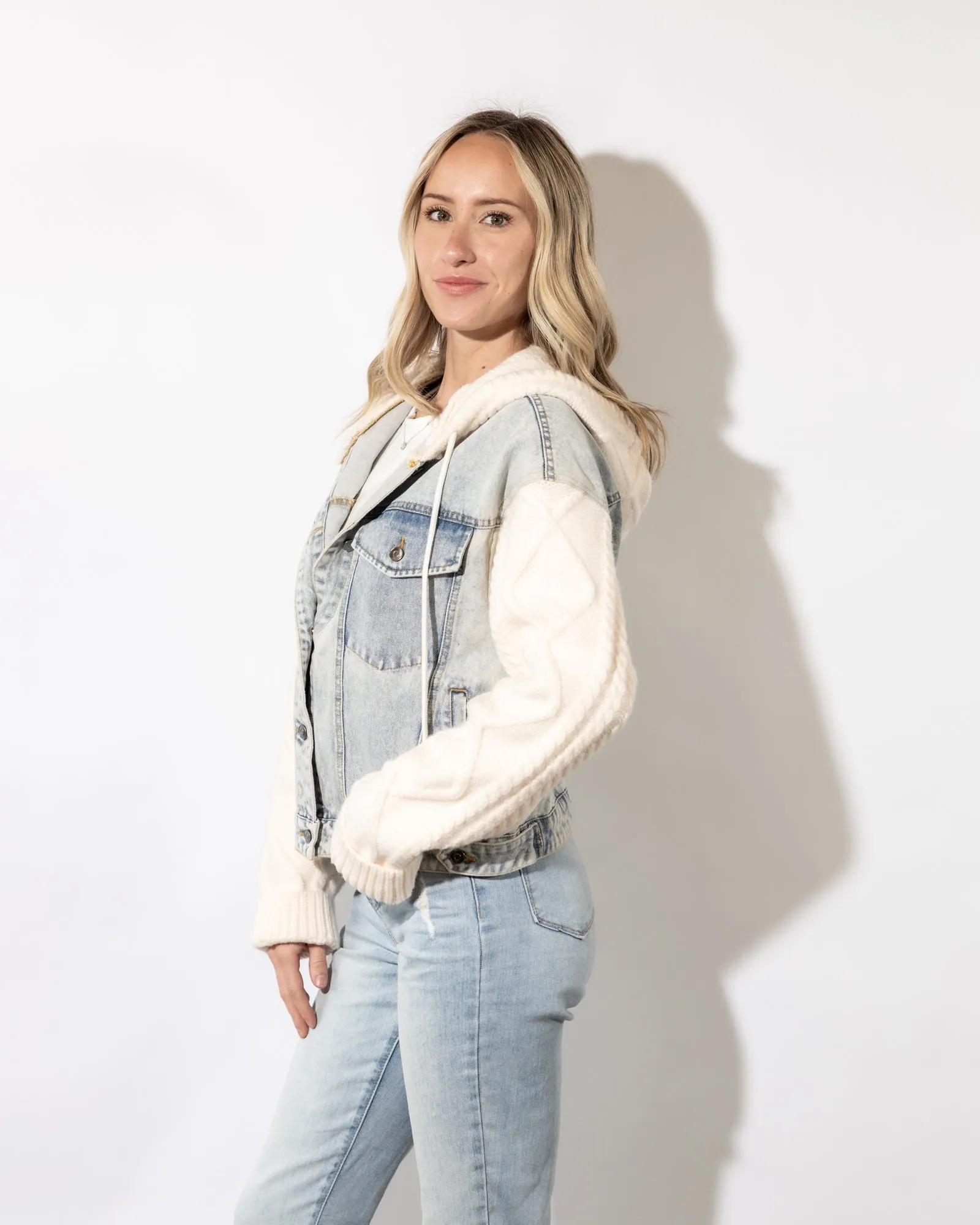 Fia Denim Sweater Jacket