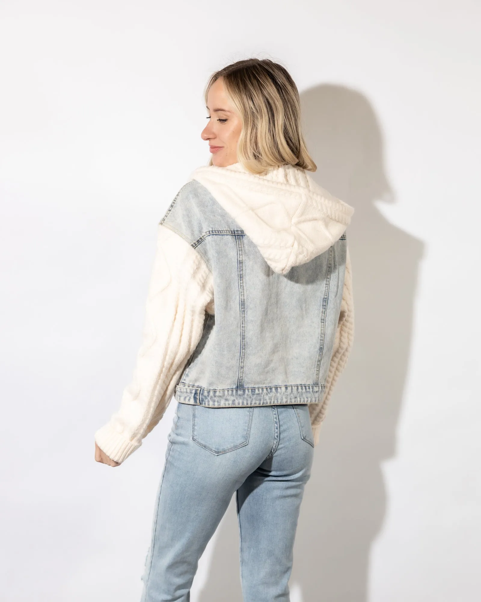 Fia Denim Sweater Jacket