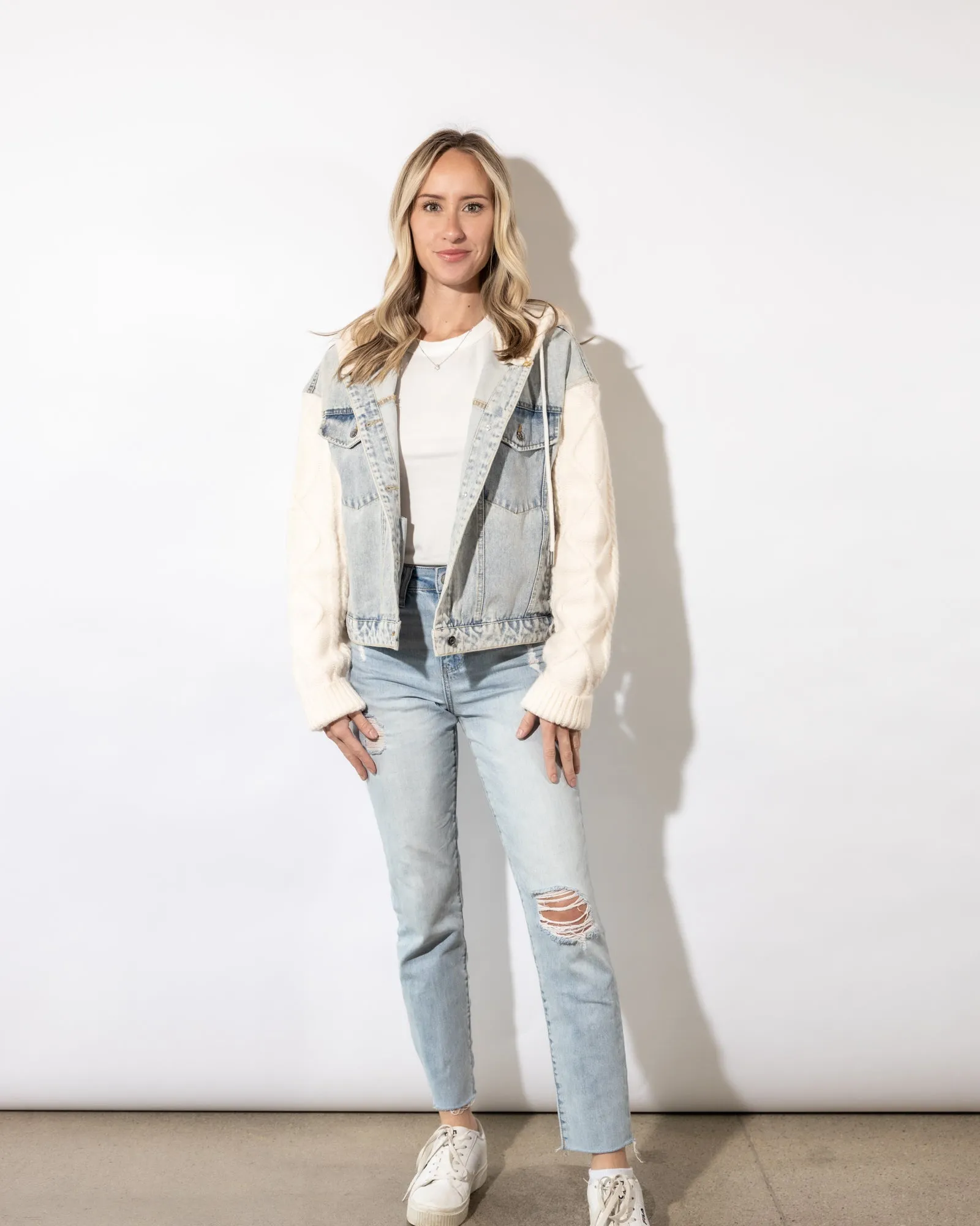 Fia Denim Sweater Jacket
