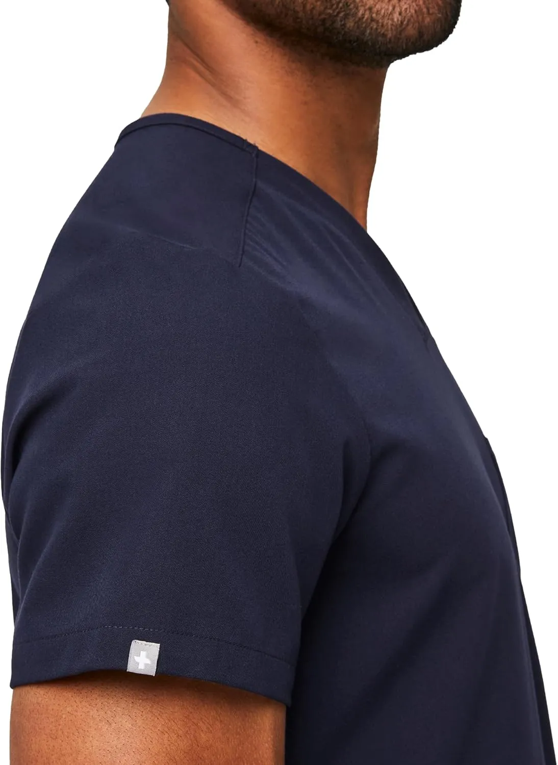 FIGS Chisec Scrub Top for Men  3 Pockets, Tailored Fit, Squared V-Neck, 4-Way Stretch, Moisture-Wicking Men's Scrubs