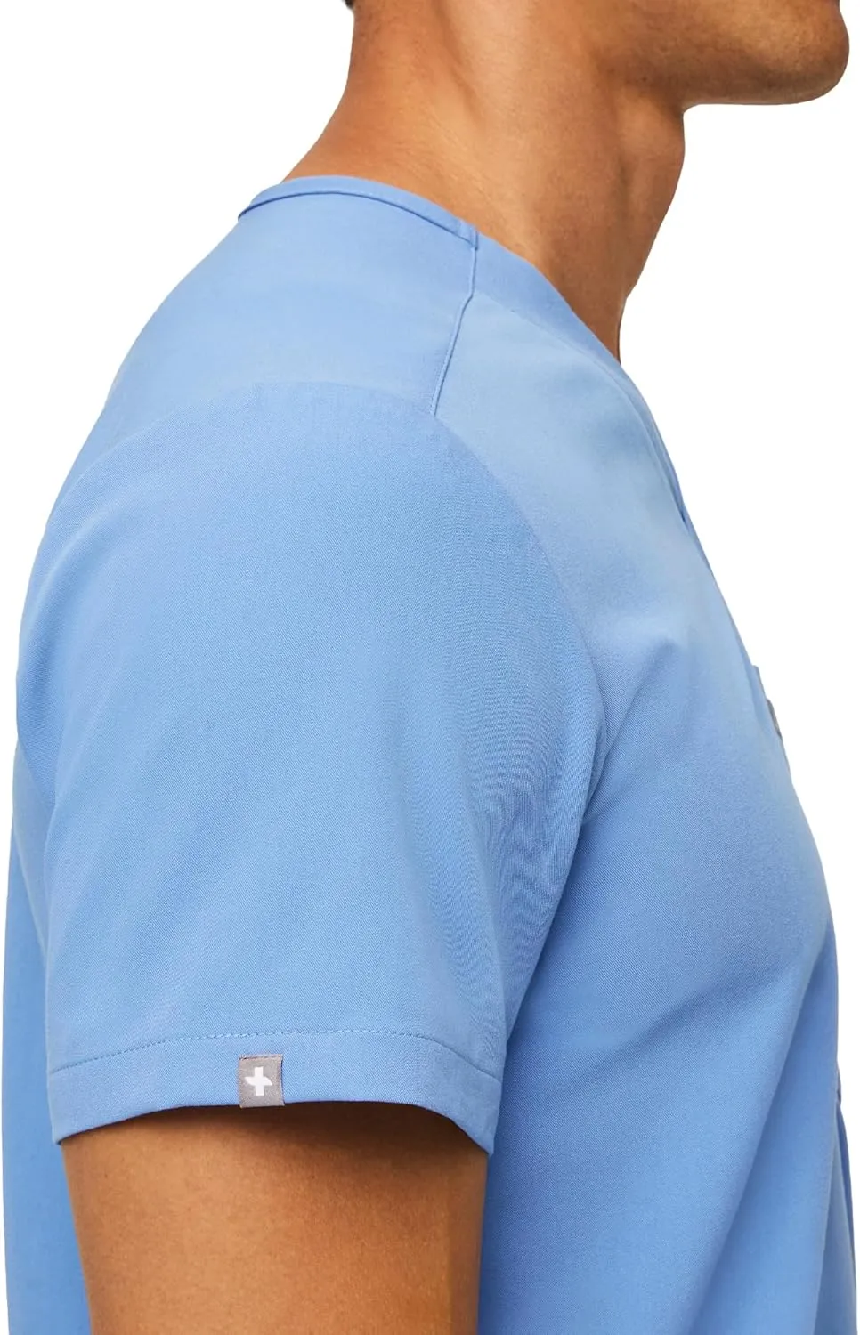 FIGS Leon Scrub Top for Men  3 Pockets, Tailored Fit, Modern V-Neck, 4-Way Stretch, Moisture-Wicking Men's Scrubs