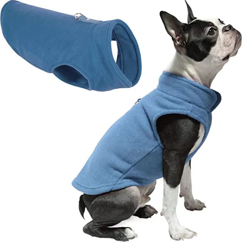 Fleece Vest Dog Sweater Warm Pullover Fleece Dog Jacket