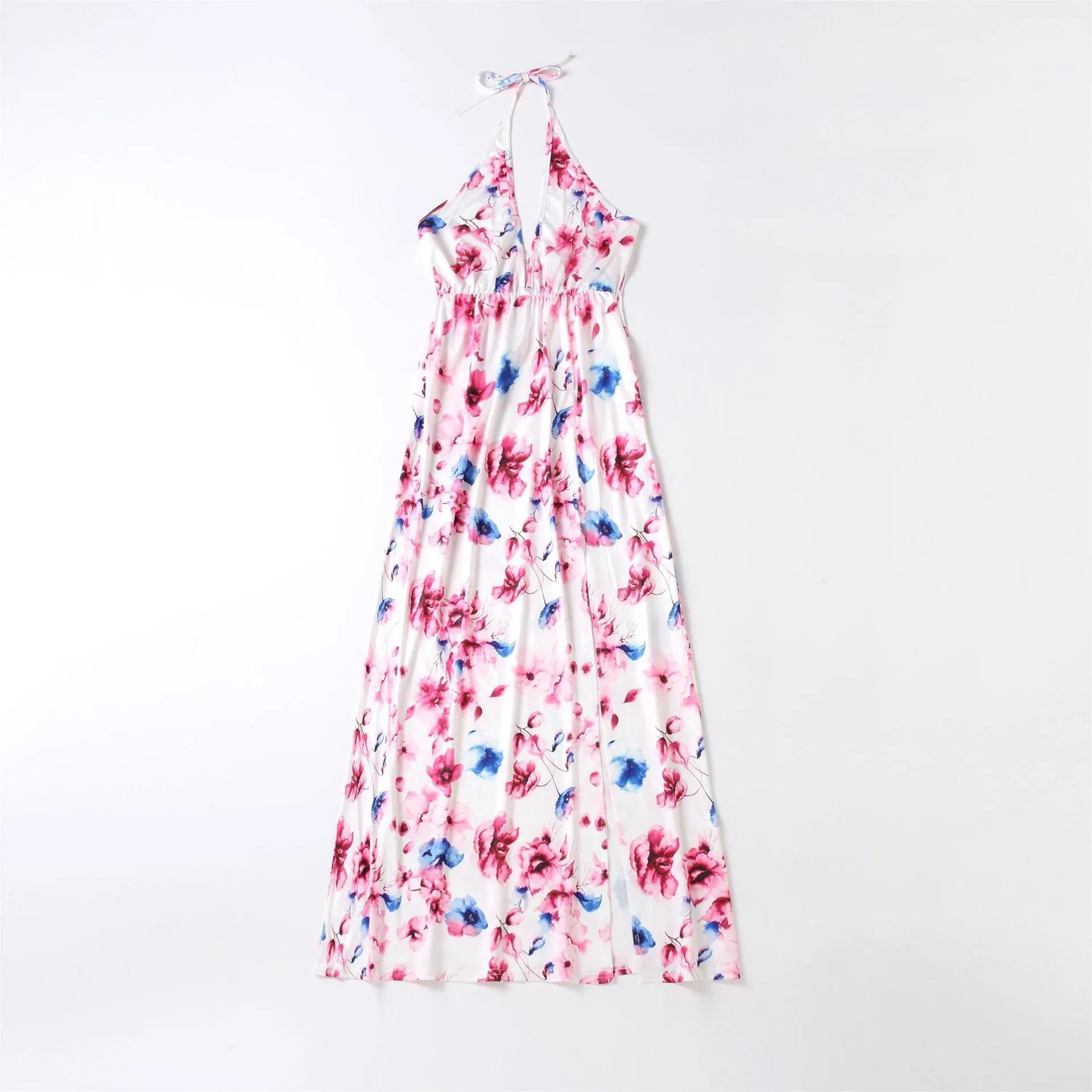 Floral Dress Halter Neck Dress for Mom and Me
