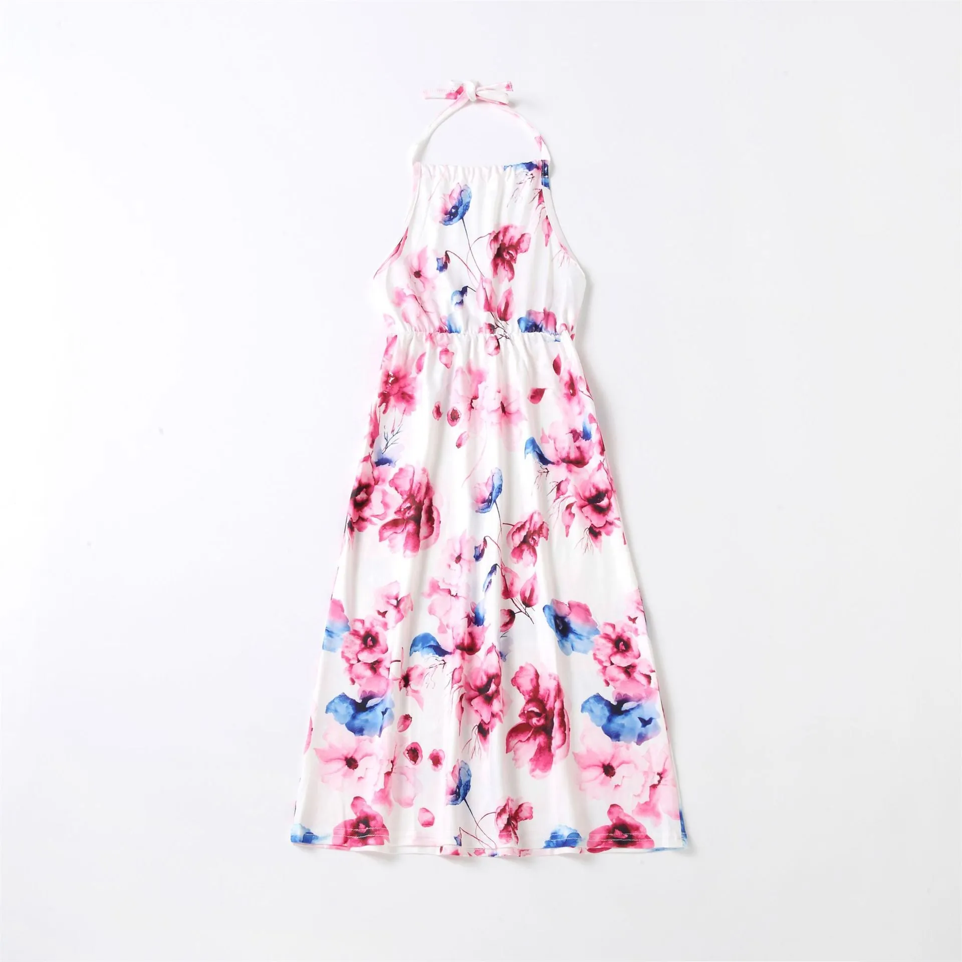 Floral Dress Halter Neck Dress for Mom and Me