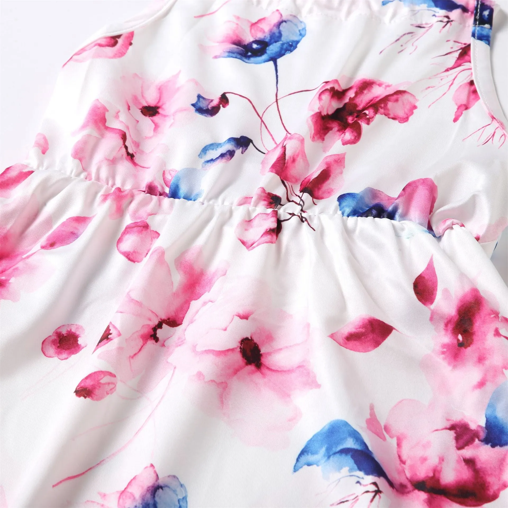 Floral Dress Halter Neck Dress for Mom and Me