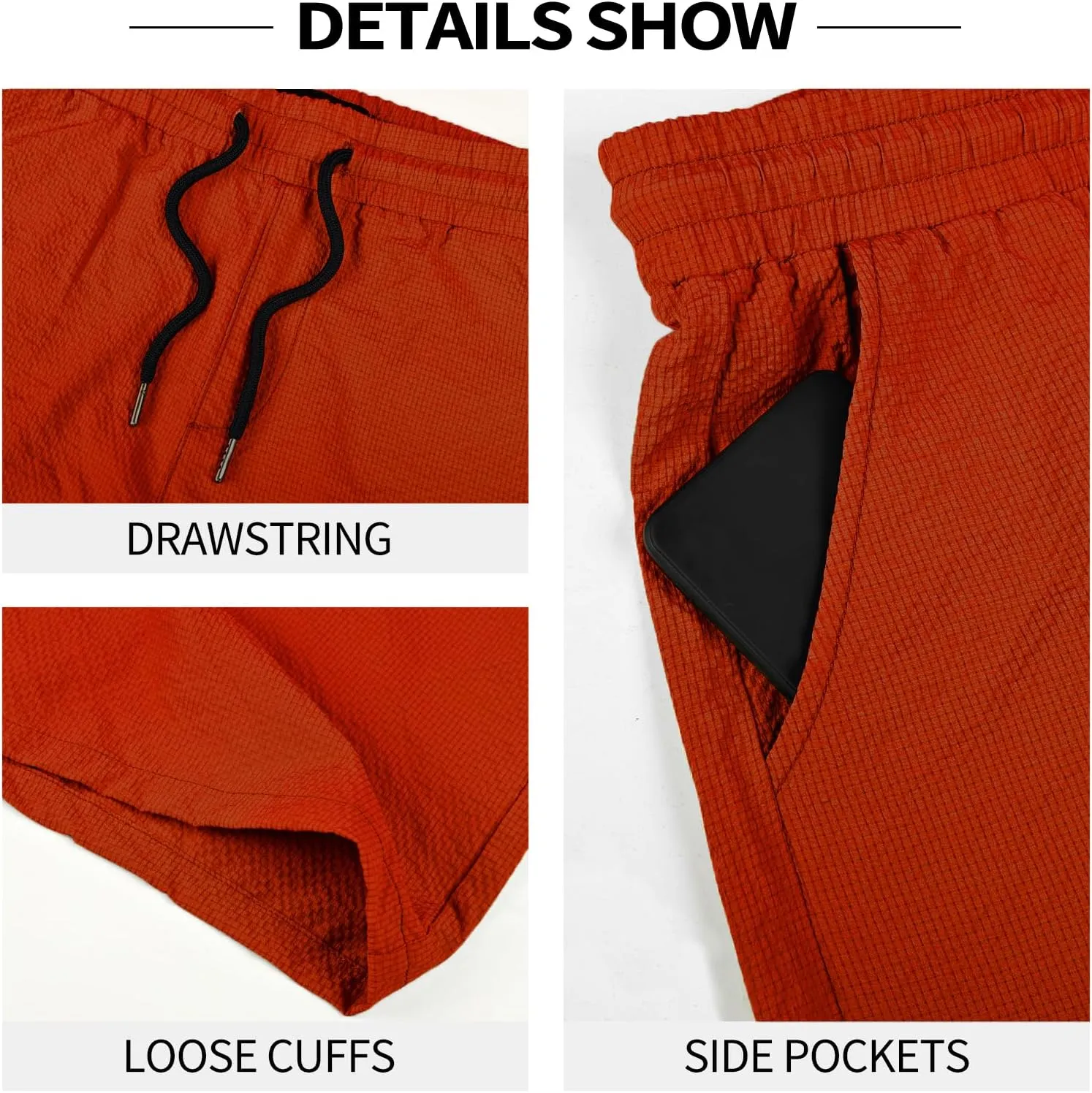 GINGTTO Mens Beach Shorts 7 inch Quick Dry Swim Trunks No Liner Seersucker Vacation Shorts for Men Elastic Waist