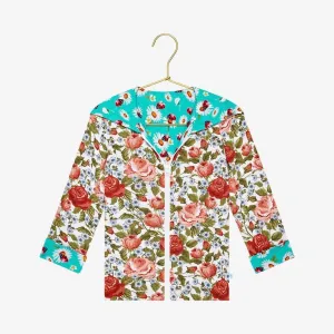 Girl's Bamboo Long Sleeve Reversible Jacket - Alma (Floral)