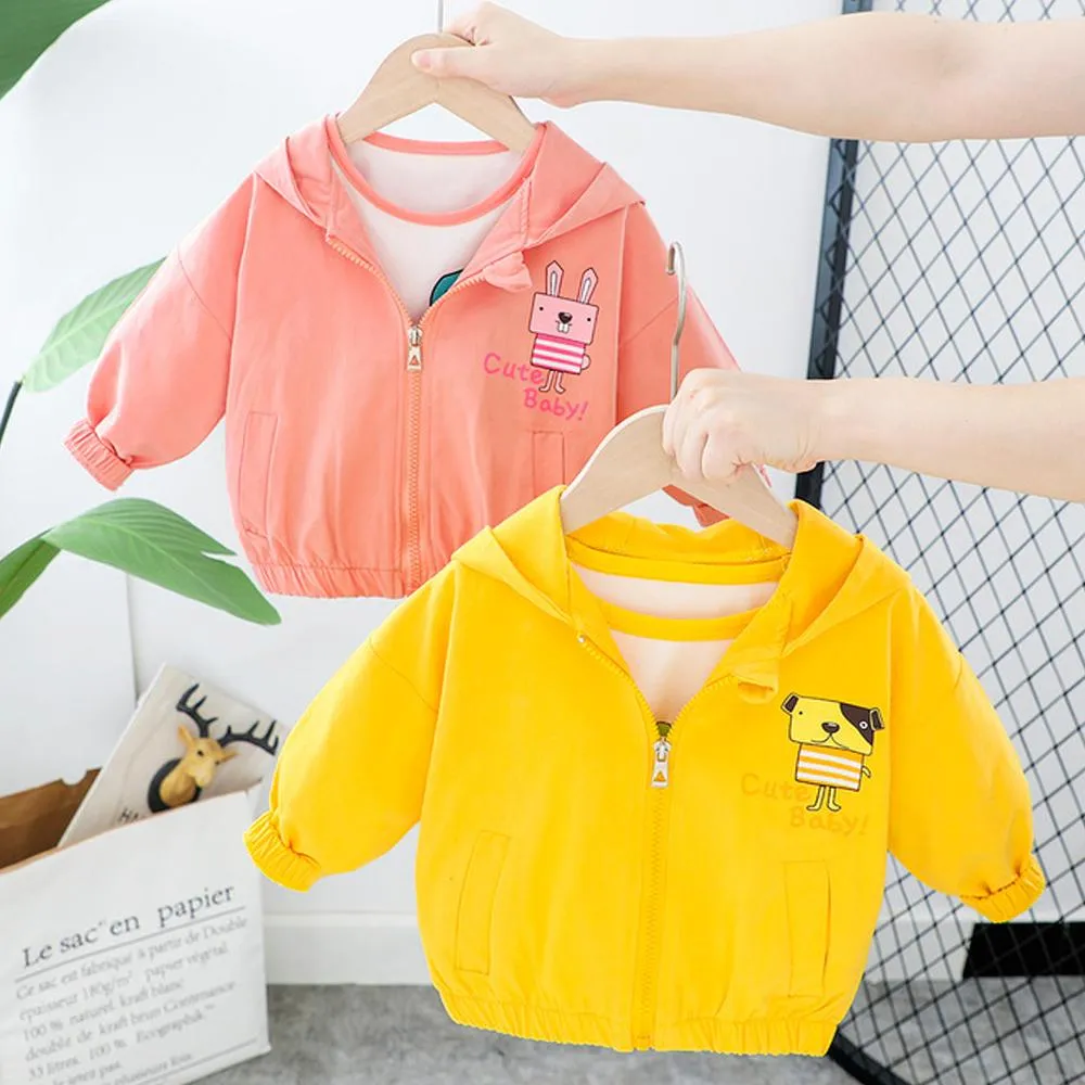 Girls Cute Cartoon Animal Long Sleeve Jackets