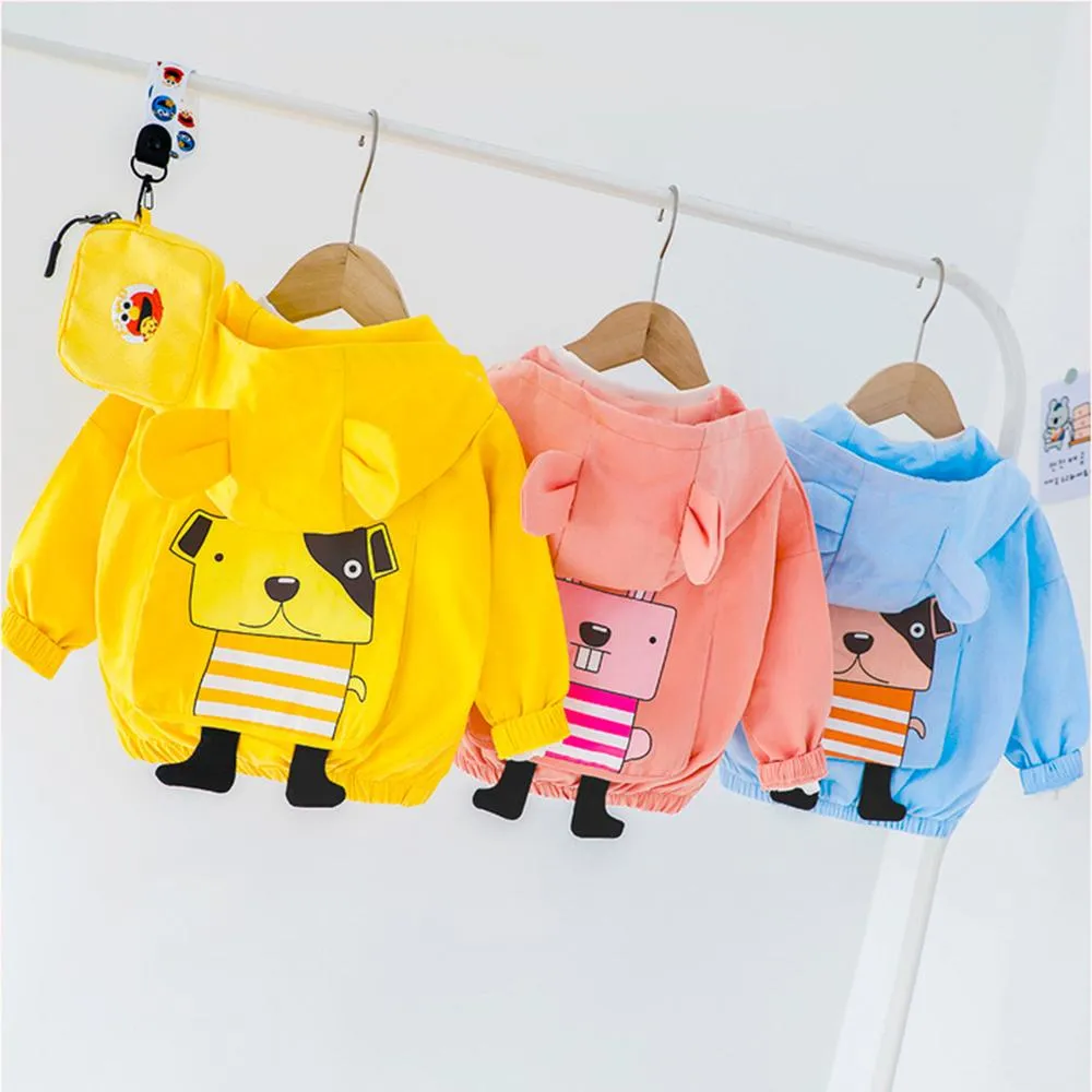 Girls Cute Cartoon Animal Long Sleeve Jackets