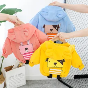 Girls Cute Cartoon Animal Long Sleeve Jackets