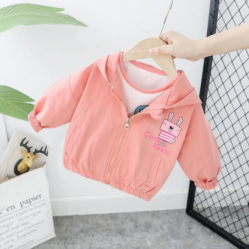 Girls Cute Cartoon Animal Long Sleeve Jackets