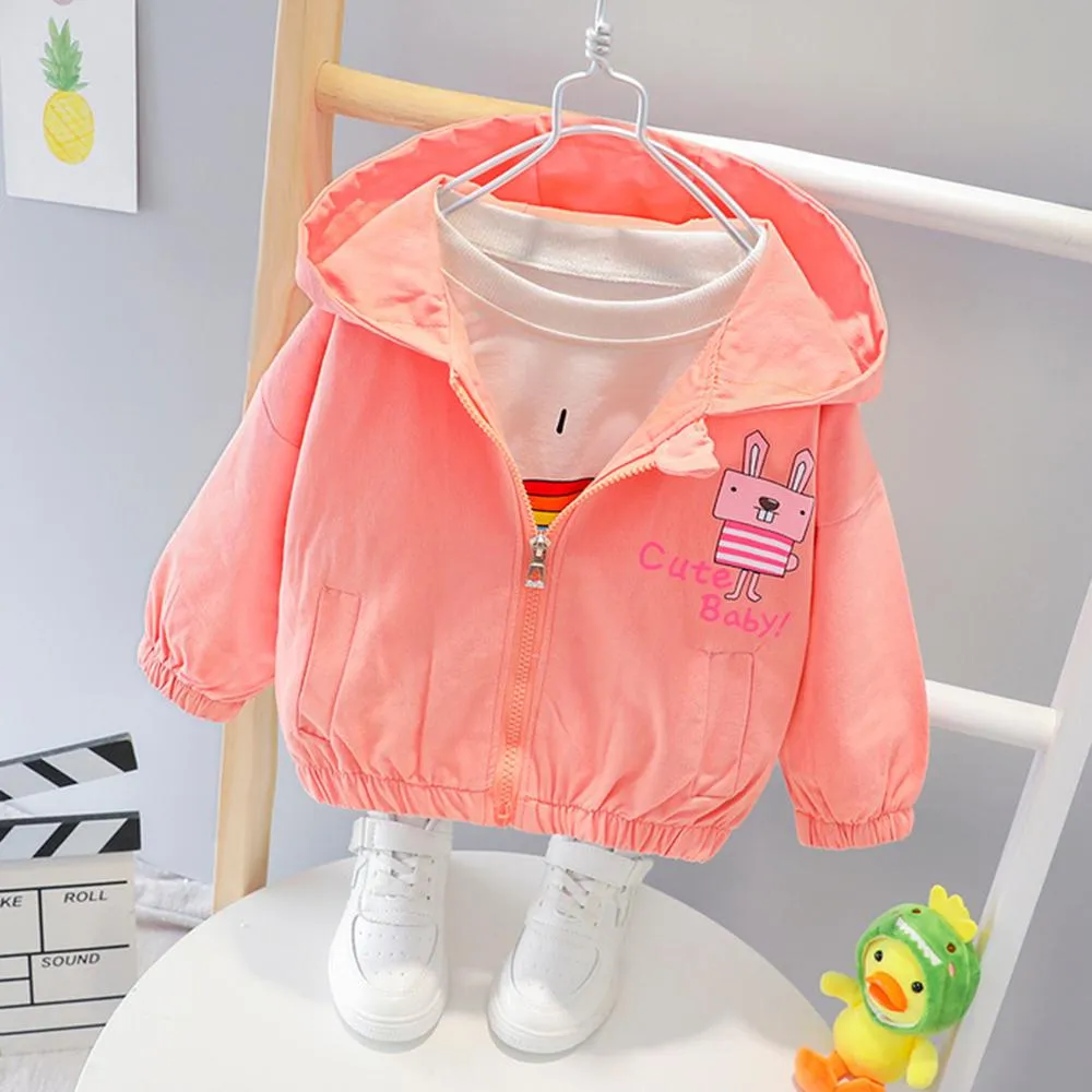 Girls Cute Cartoon Animal Long Sleeve Jackets