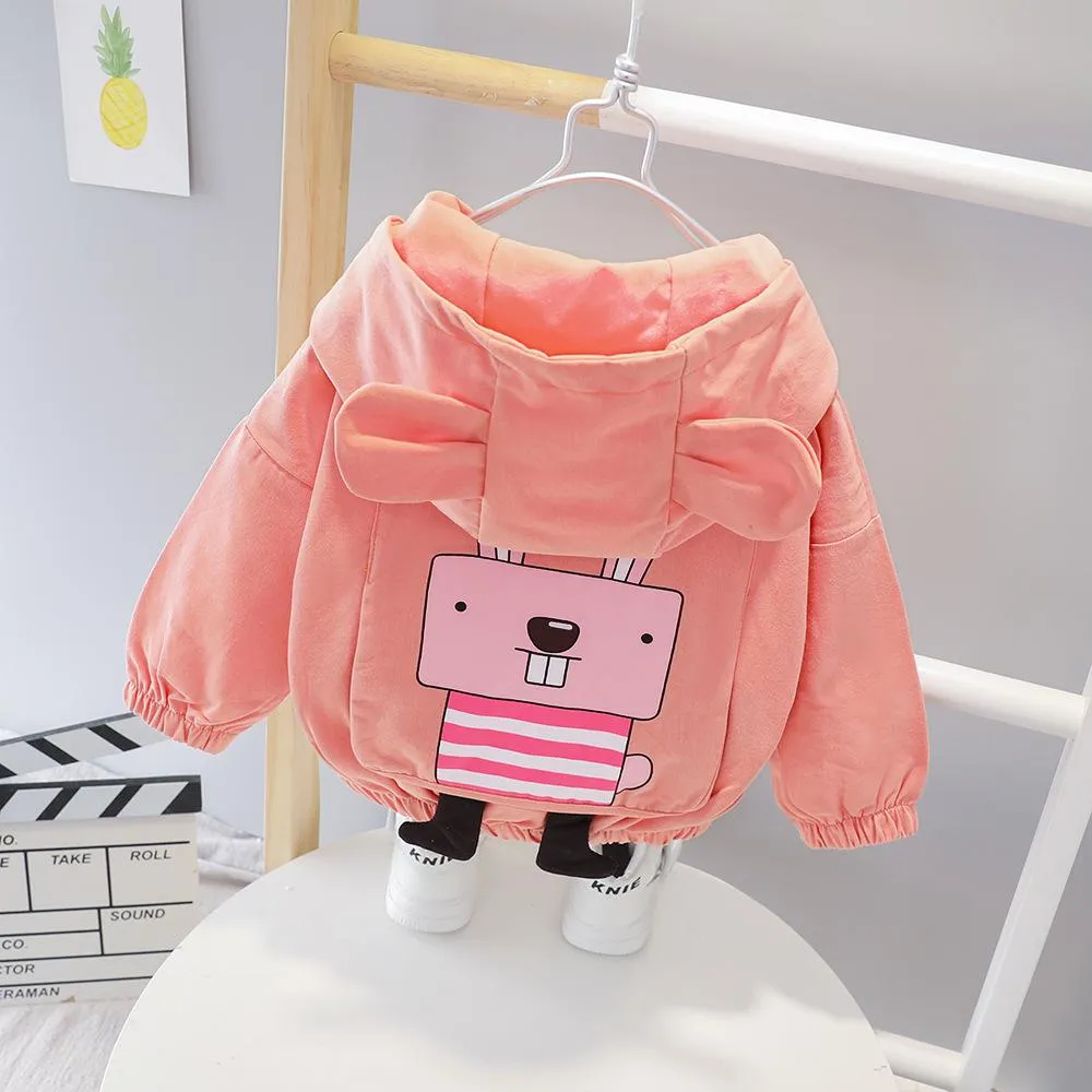 Girls Cute Cartoon Animal Long Sleeve Jackets