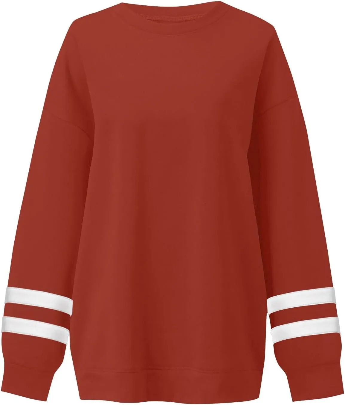 GOFULY Crewneck Sweatshirts Women Plus Size Oversized Fall Winter Pullover Long Sleeve Solid Sweatshirts Casual Shirts
