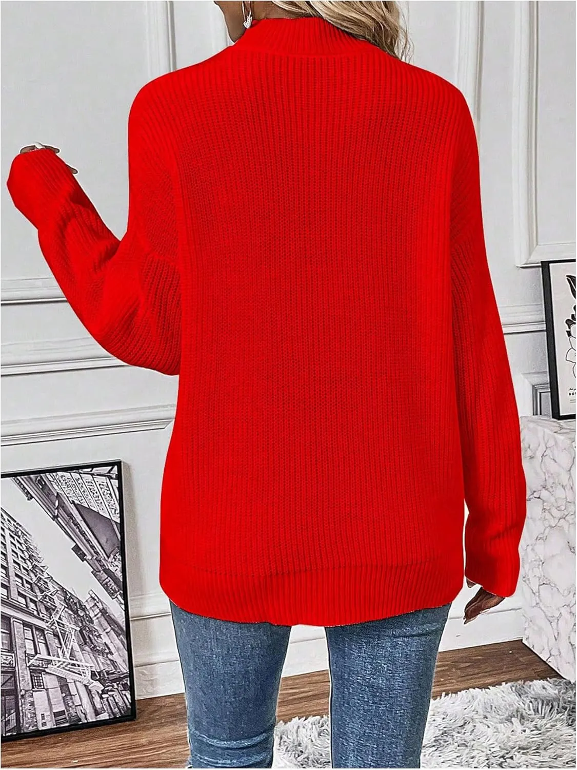 GORGLITTER Women's Cut Out Oversized Lighweight Sweater V Neck Long Sleeve Sexy Trendy 2024 Causal Pullover Tops