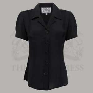 Grace Blouse in Liquorice Black