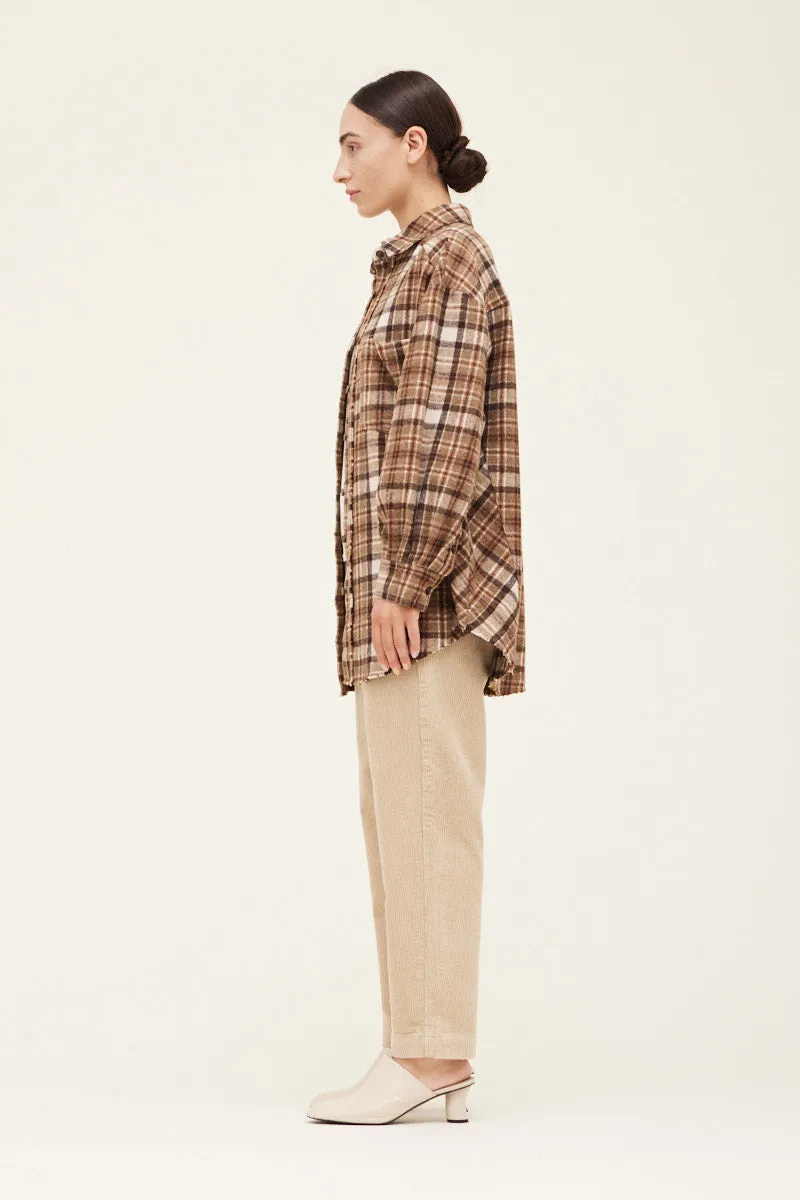 Grade & Gather Cozy Plaid Shirt Jacket - M/L