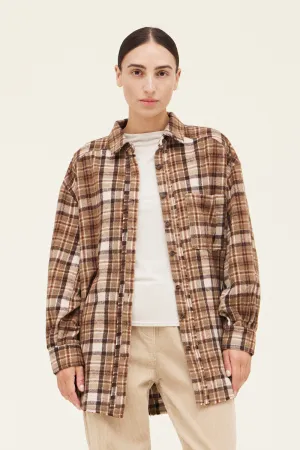 Grade & Gather Cozy Plaid Shirt Jacket - M/L
