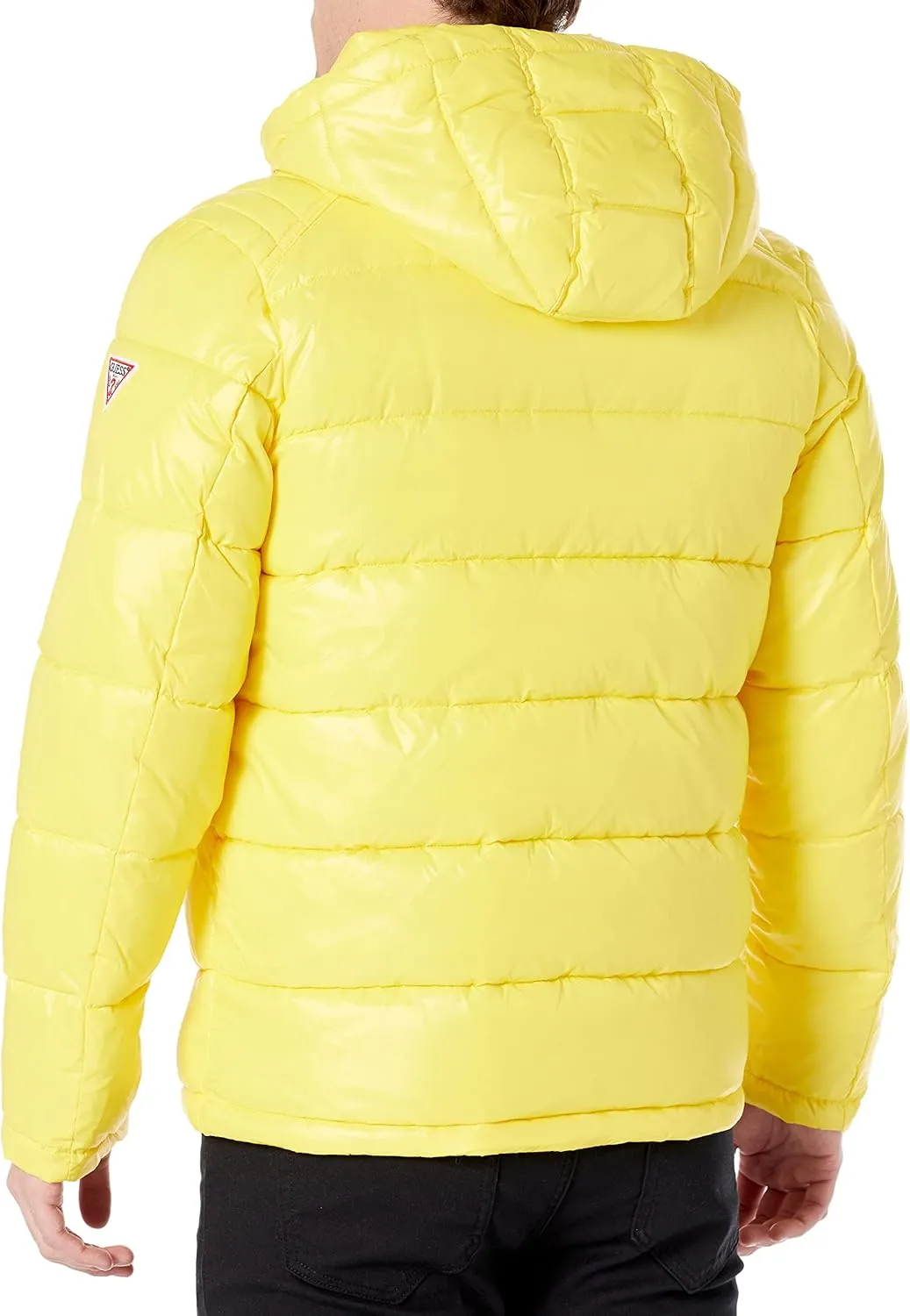 GUESS Men's Mid-weight Puffer Jacket With Removable Hood