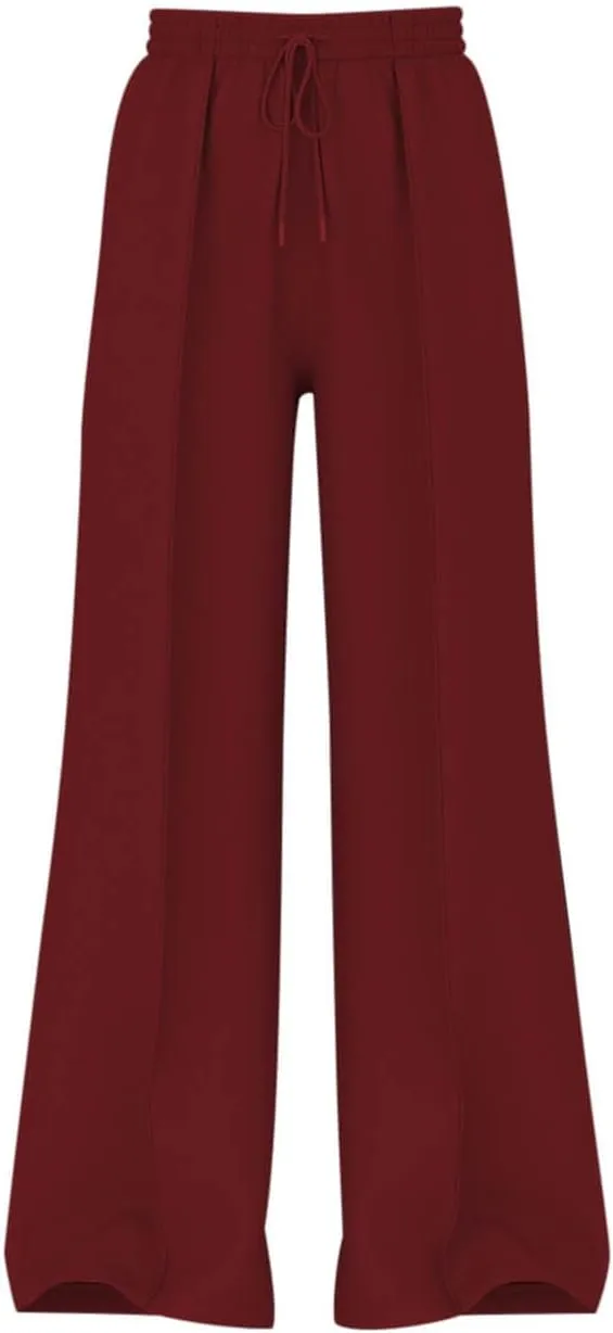 HeSaYep Women's Wide Leg Fleece Sweatpants High Waist Baggy Pants Drawstring Athletic Sweat Pants