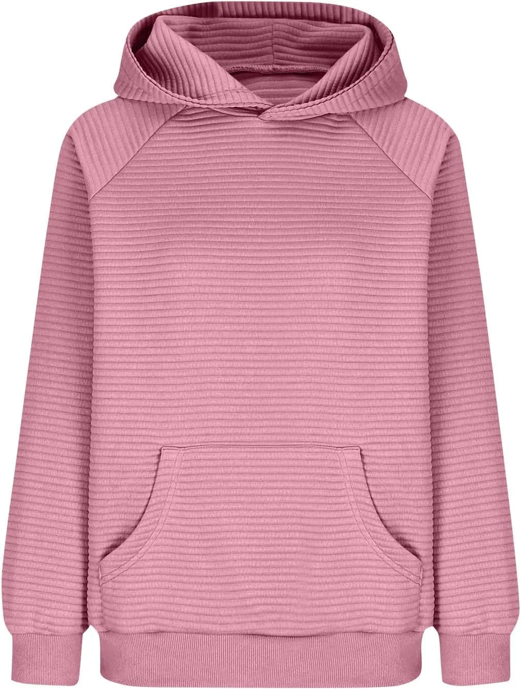 Hoodies for Women Casual Hooded Oversized Sweatshirts with Kangaroo Pocket Raglan Long Sleeve Loose Pullover Tops