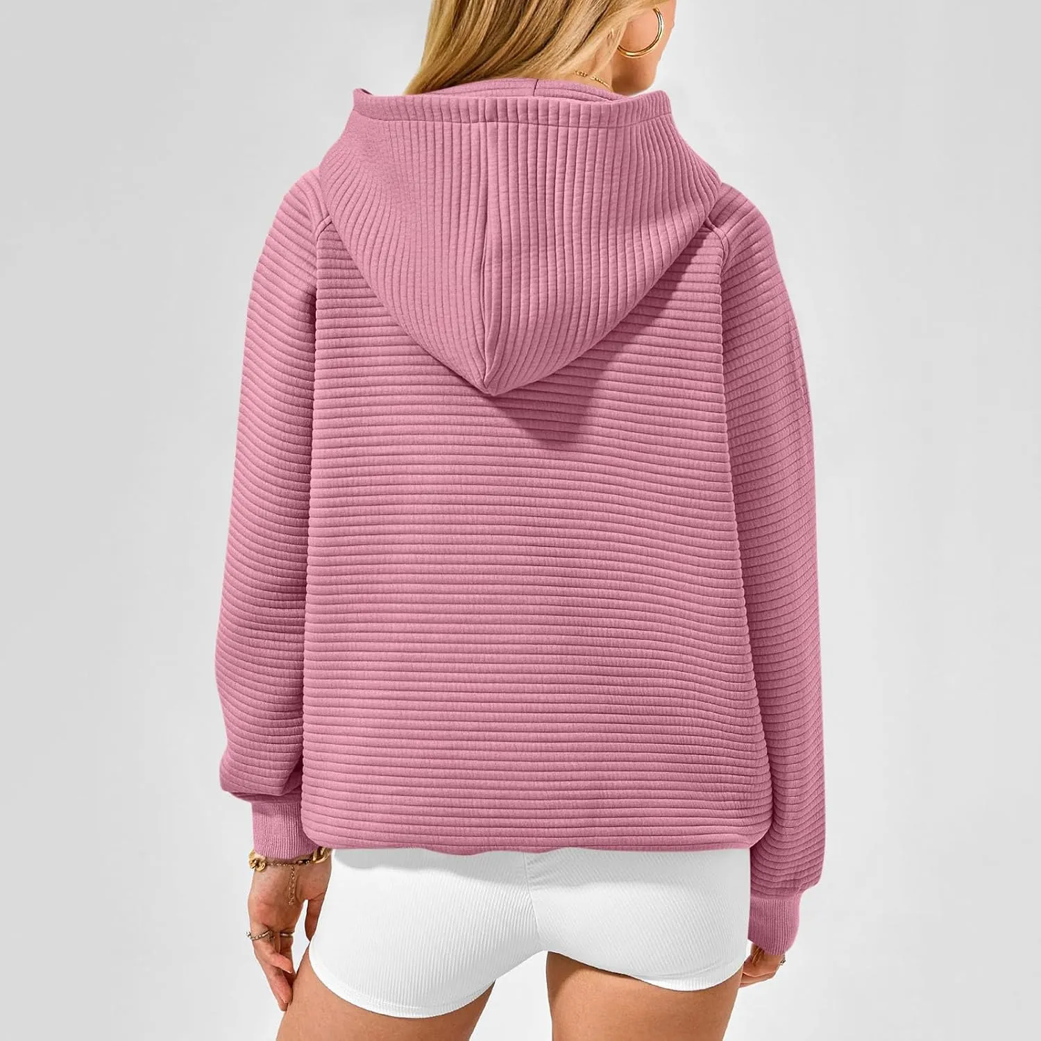 Hoodies for Women Casual Hooded Oversized Sweatshirts with Kangaroo Pocket Raglan Long Sleeve Loose Pullover Tops