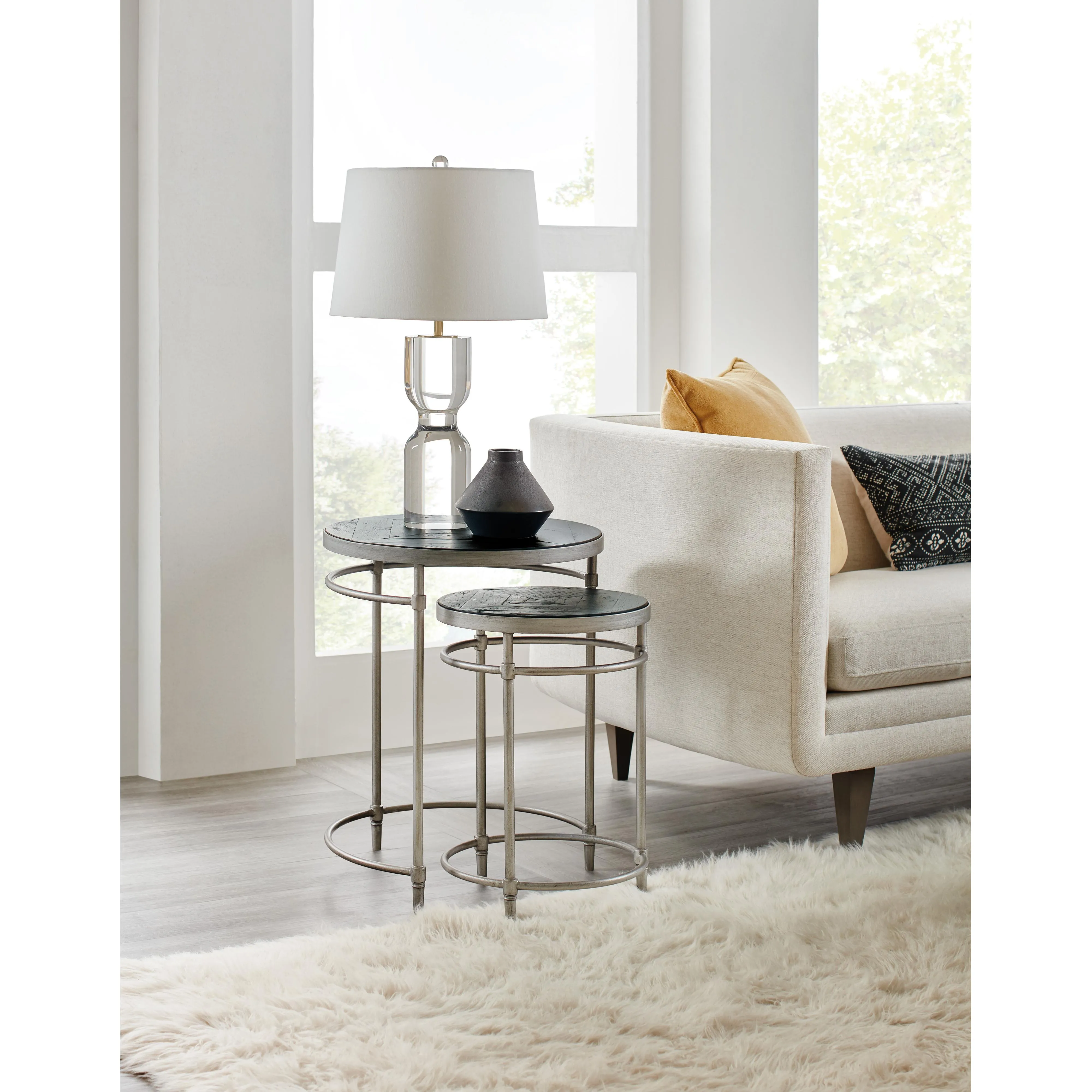 Hooker Furniture 5601-50001-BLK St. Armand Nest of Tables