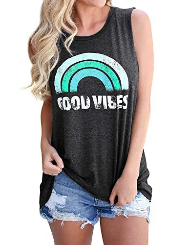 Hount Women's High Neck Sleeveless Tops Loose Summer Tank Tops Plus Size (XX-Large, A-Green)