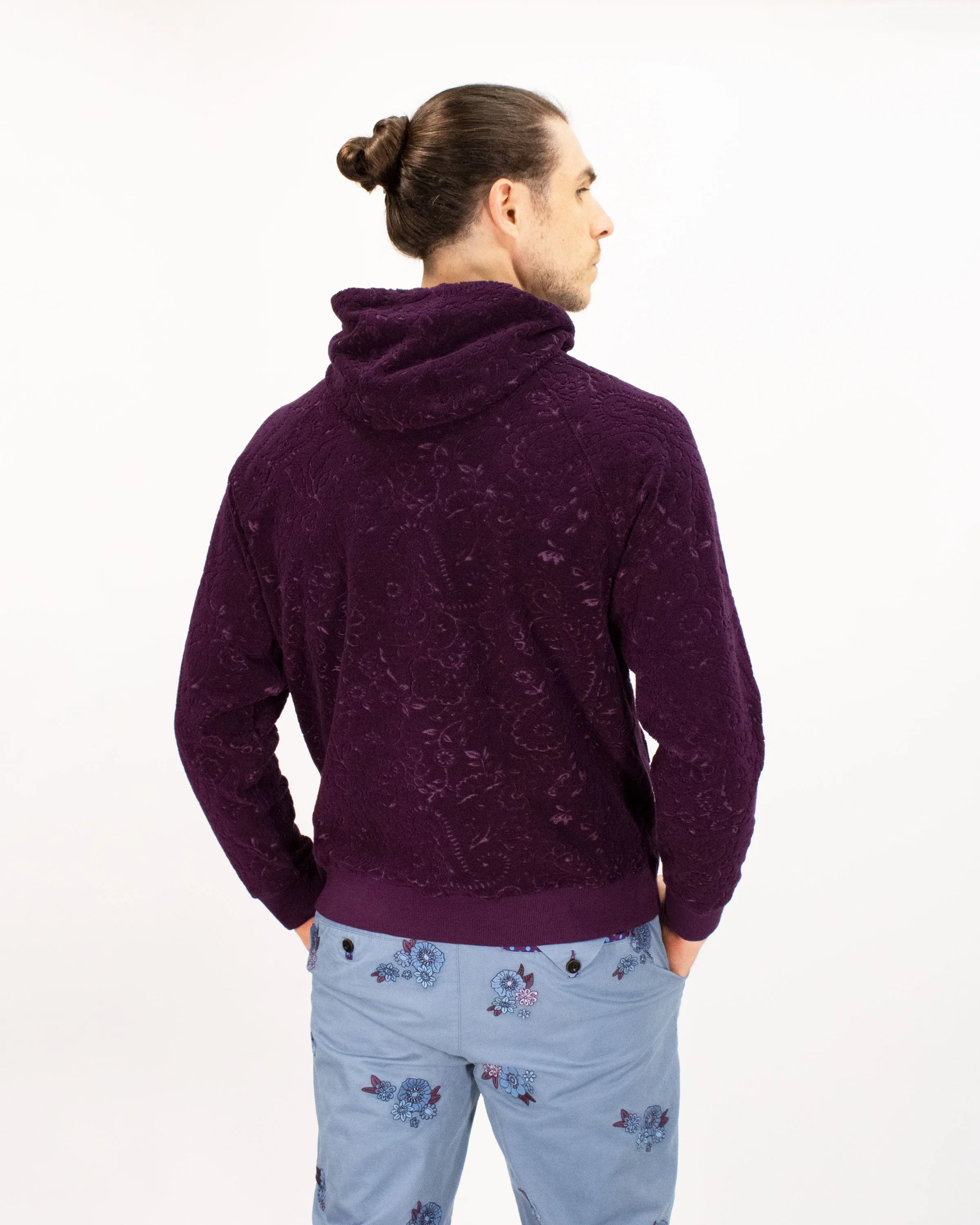 HOWARD TOWEL HOODIE - PLUM