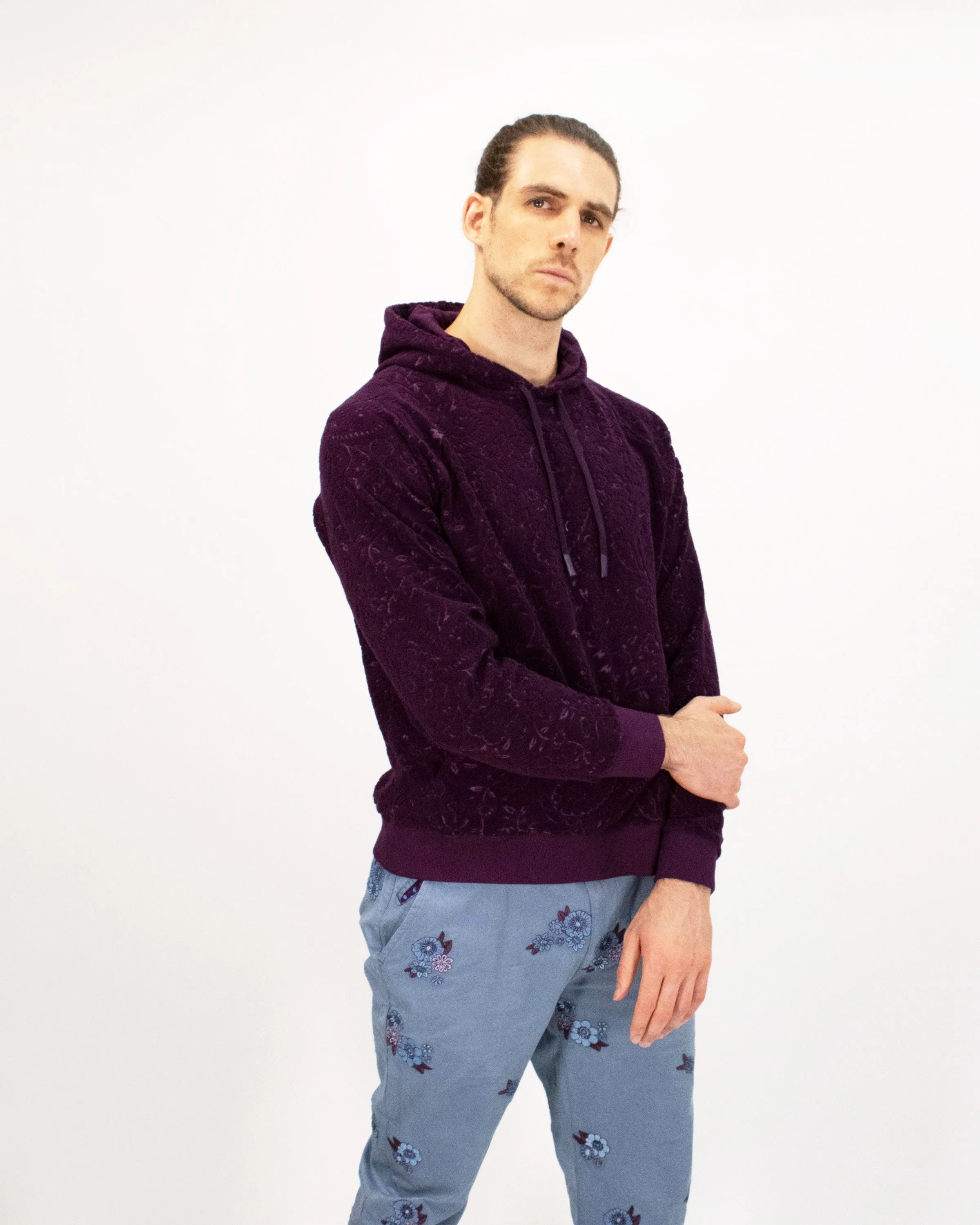 HOWARD TOWEL HOODIE - PLUM