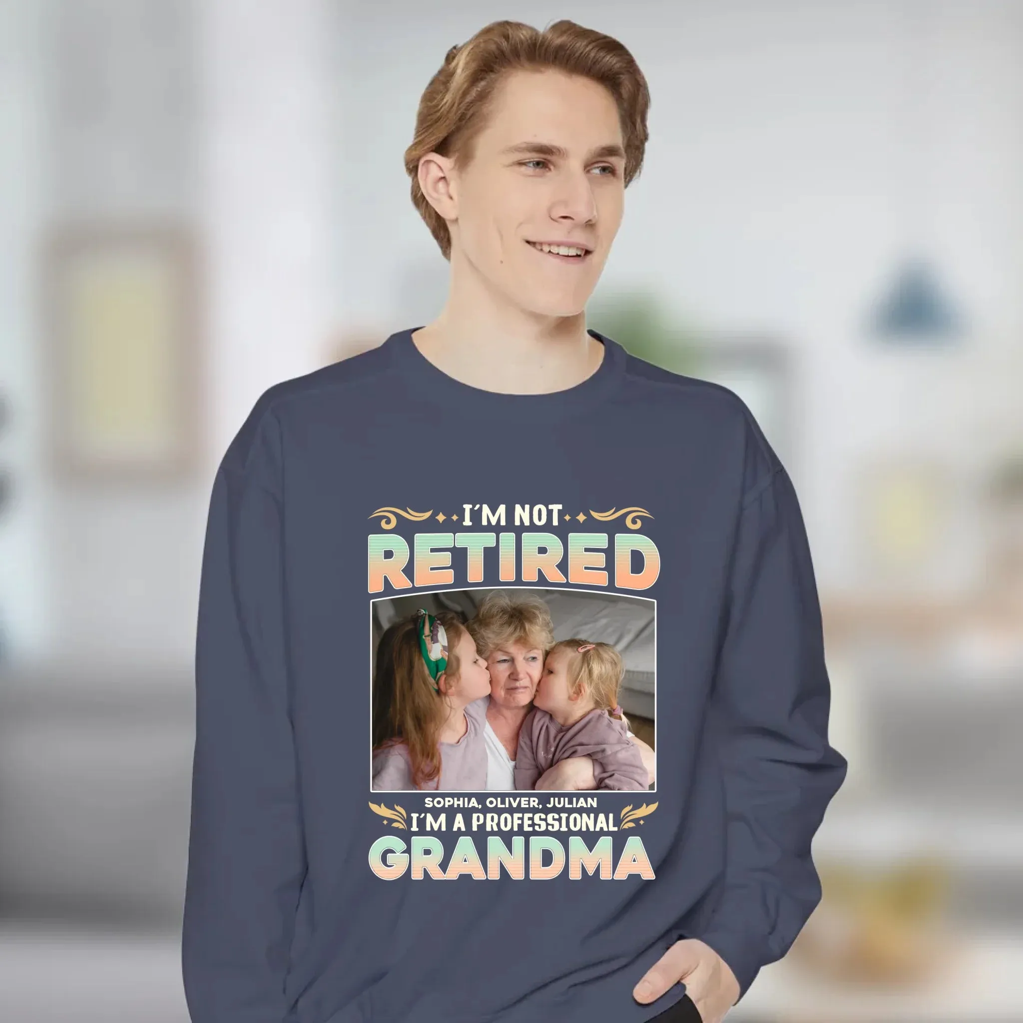 I'm Not Retired, I'm A Professional Mother - Personalized Gifts For Mom - Sweater