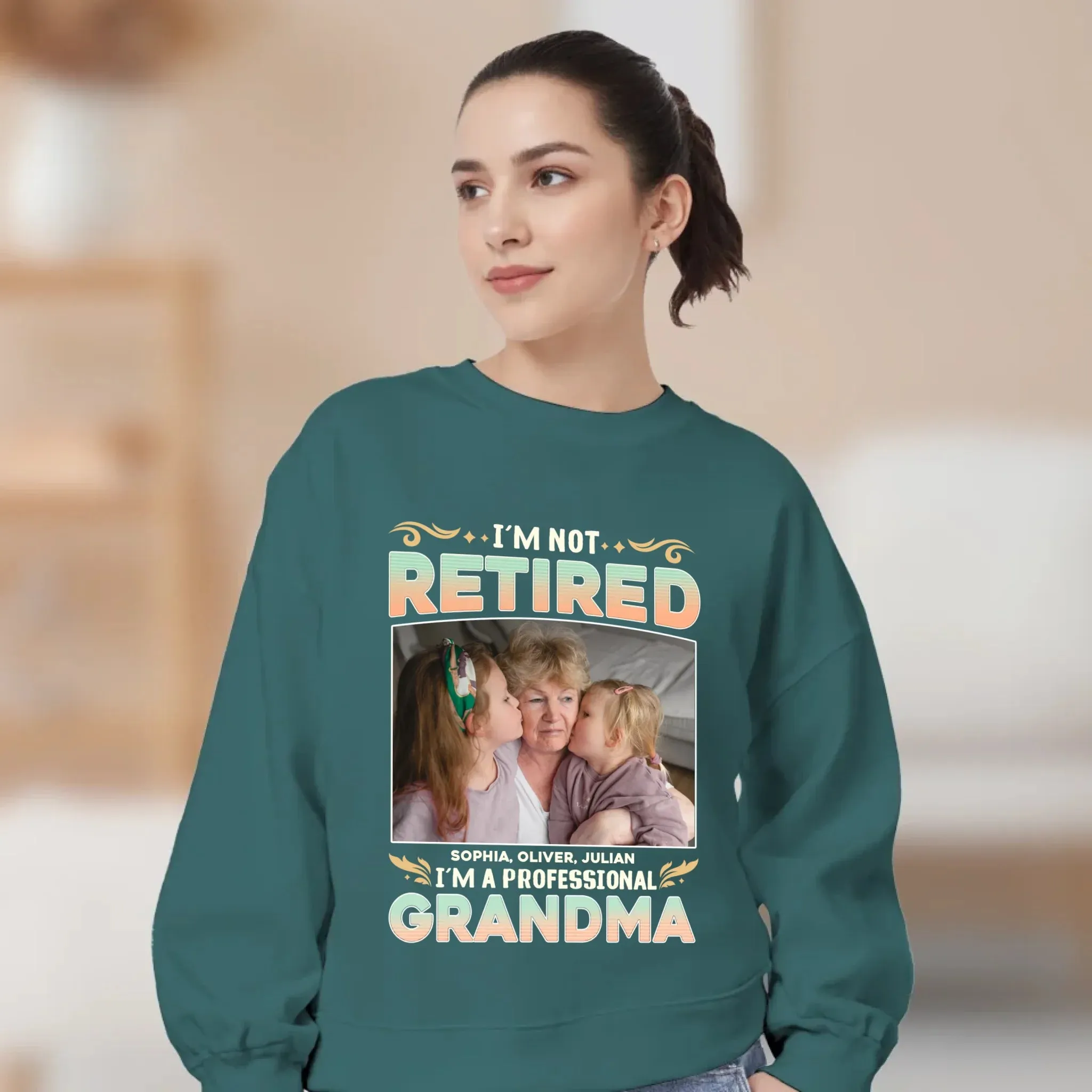 I'm Not Retired, I'm A Professional Mother - Personalized Gifts For Mom - Sweater