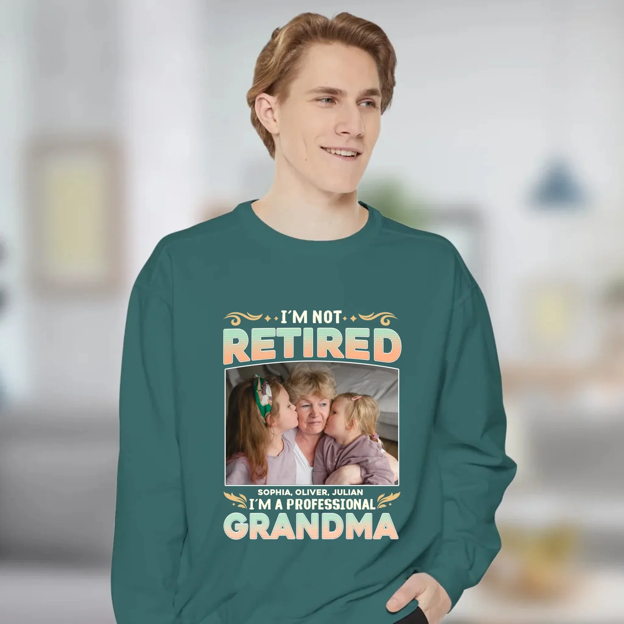 I'm Not Retired, I'm A Professional Mother - Personalized Gifts For Mom - Sweater