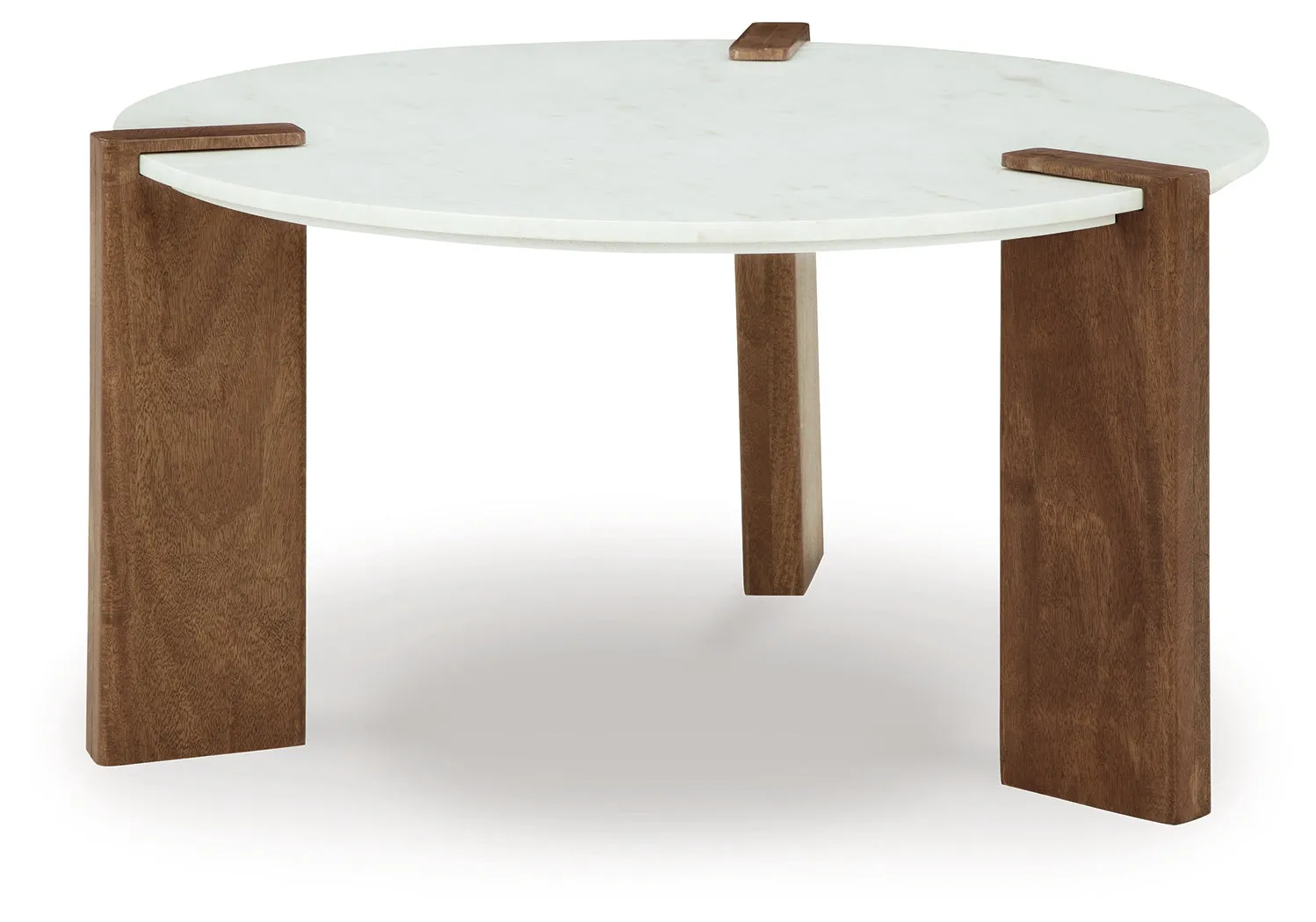 Isanti Coffee Table with 1 End Table in White/Brown