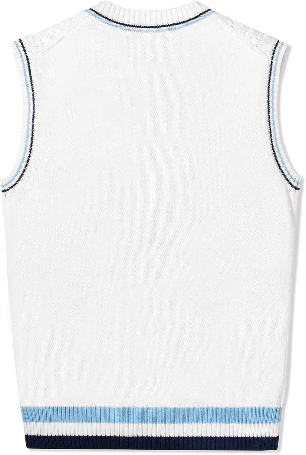 Kid Nation Boys Sweater Vest 100% Cotton School Uniform Vest for Girls Boy Toddler Kids Knit Vest