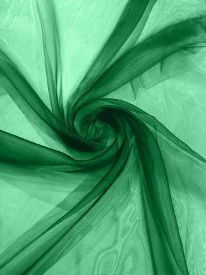 Light Green 58/60"Wide 100% Polyester Soft Light Weight, Sheer Crystal Organza Fabric. Sold By The Yard