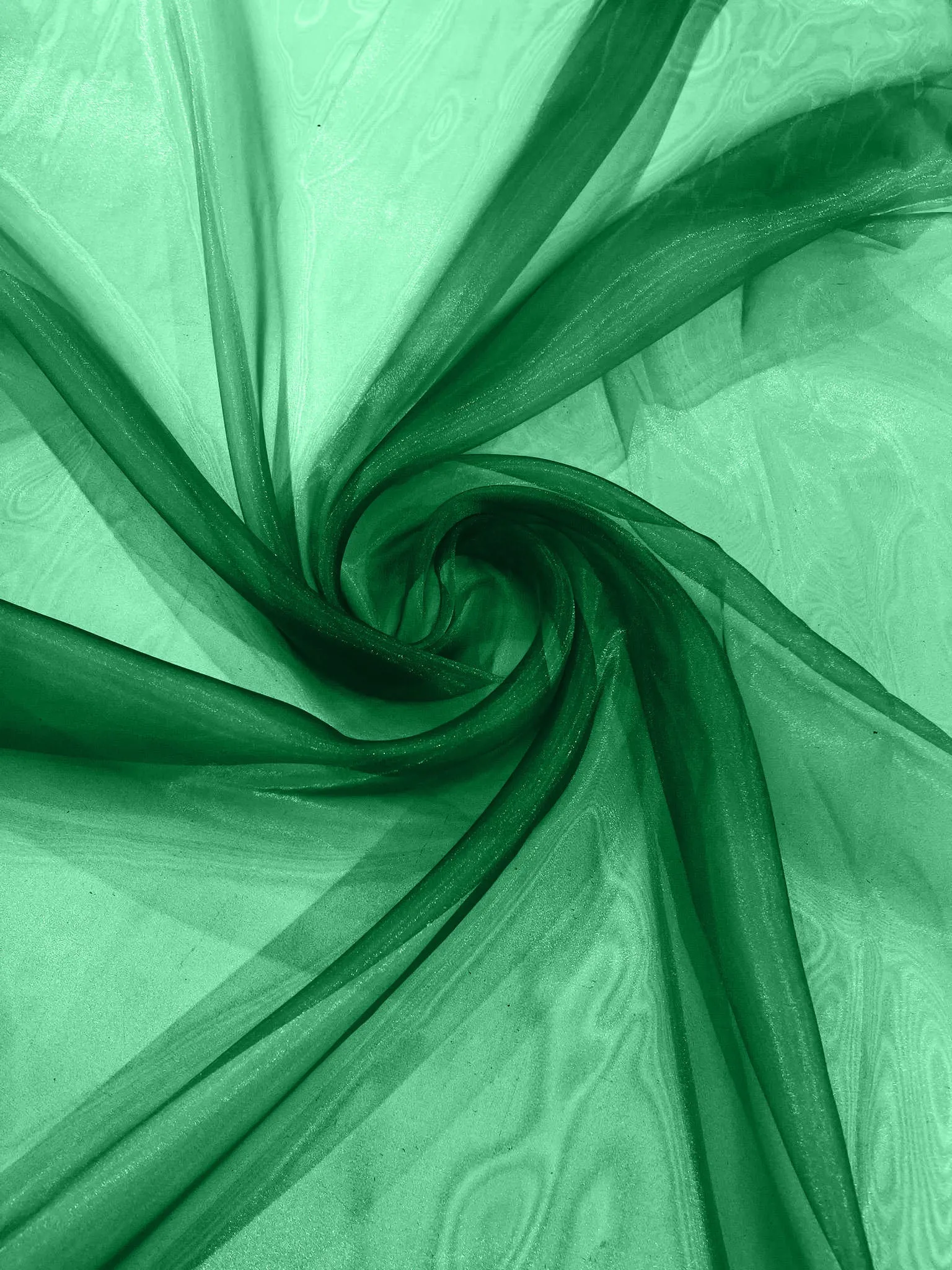 Light Green 58/60"Wide 100% Polyester Soft Light Weight, Sheer Crystal Organza Fabric. Sold By The Yard