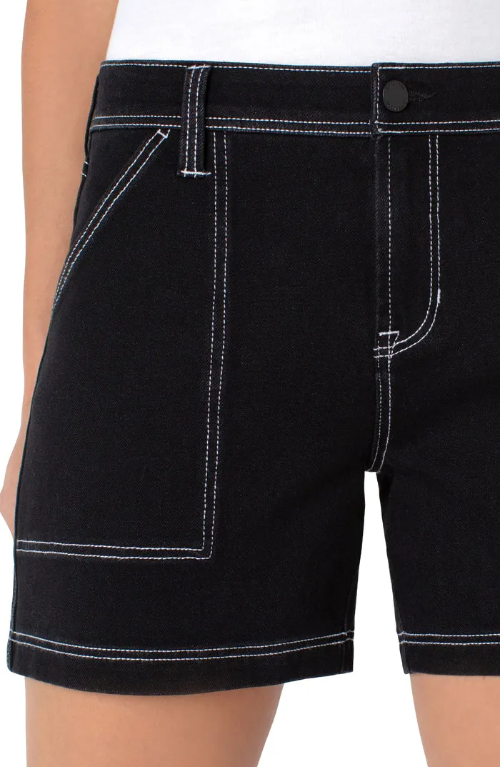 Liverpool Contrast Stitch Utility Short 4" ins