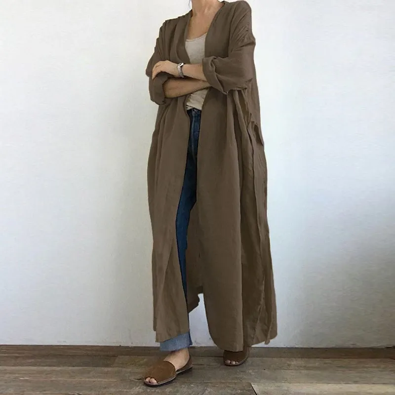 Long Linen Cardigan